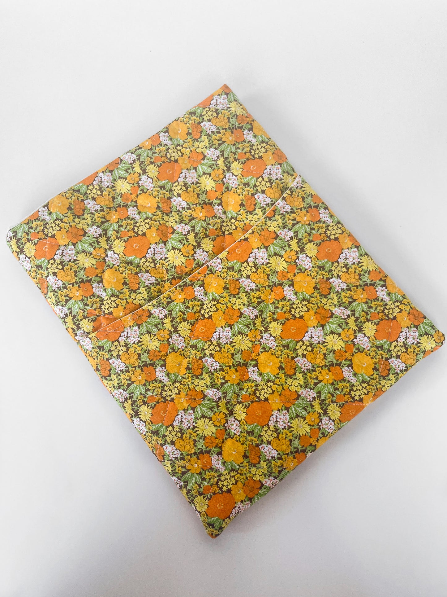 70s Floral Book Sleeve Size Large