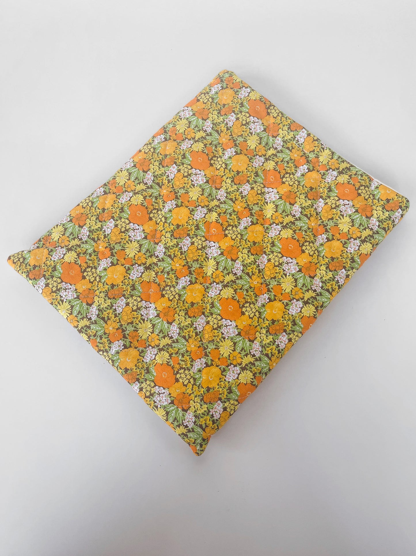 70s Floral Book Sleeve Size Large