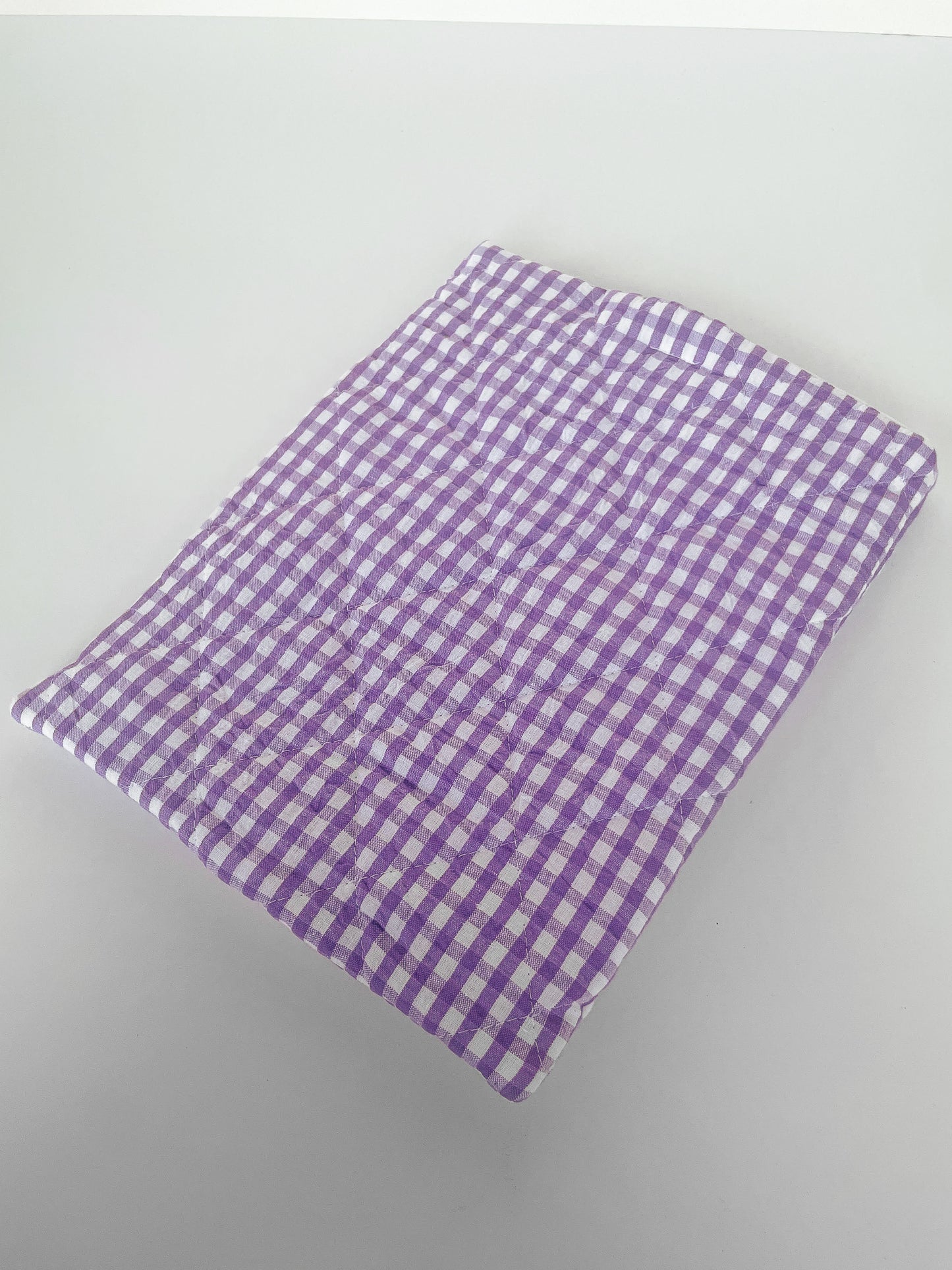 Purple Gingham Book Sleeve Size Medium