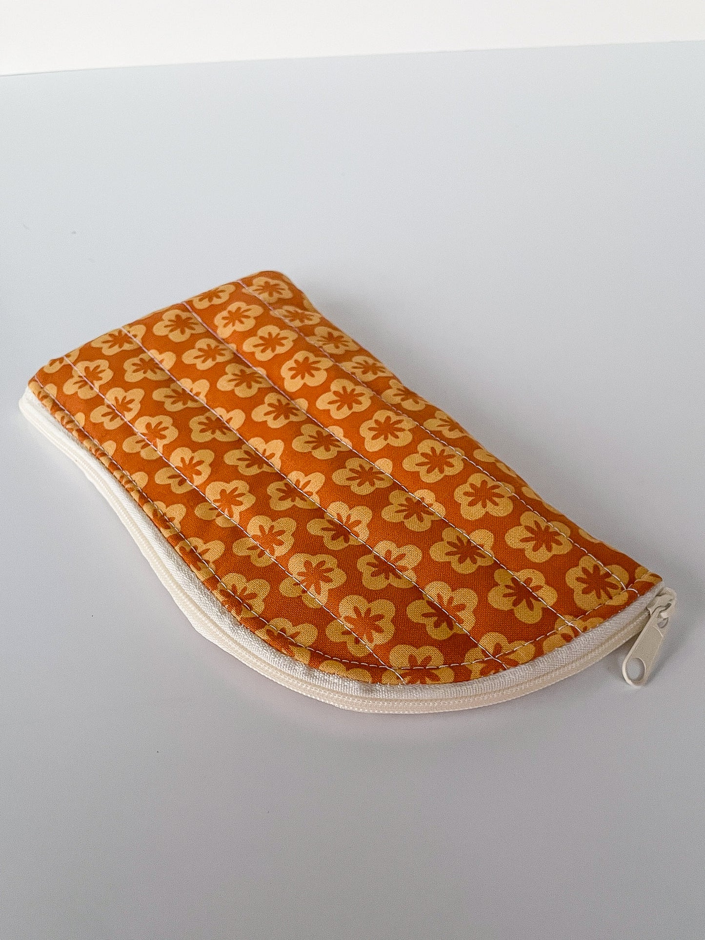 Orange Flower Glasses Case