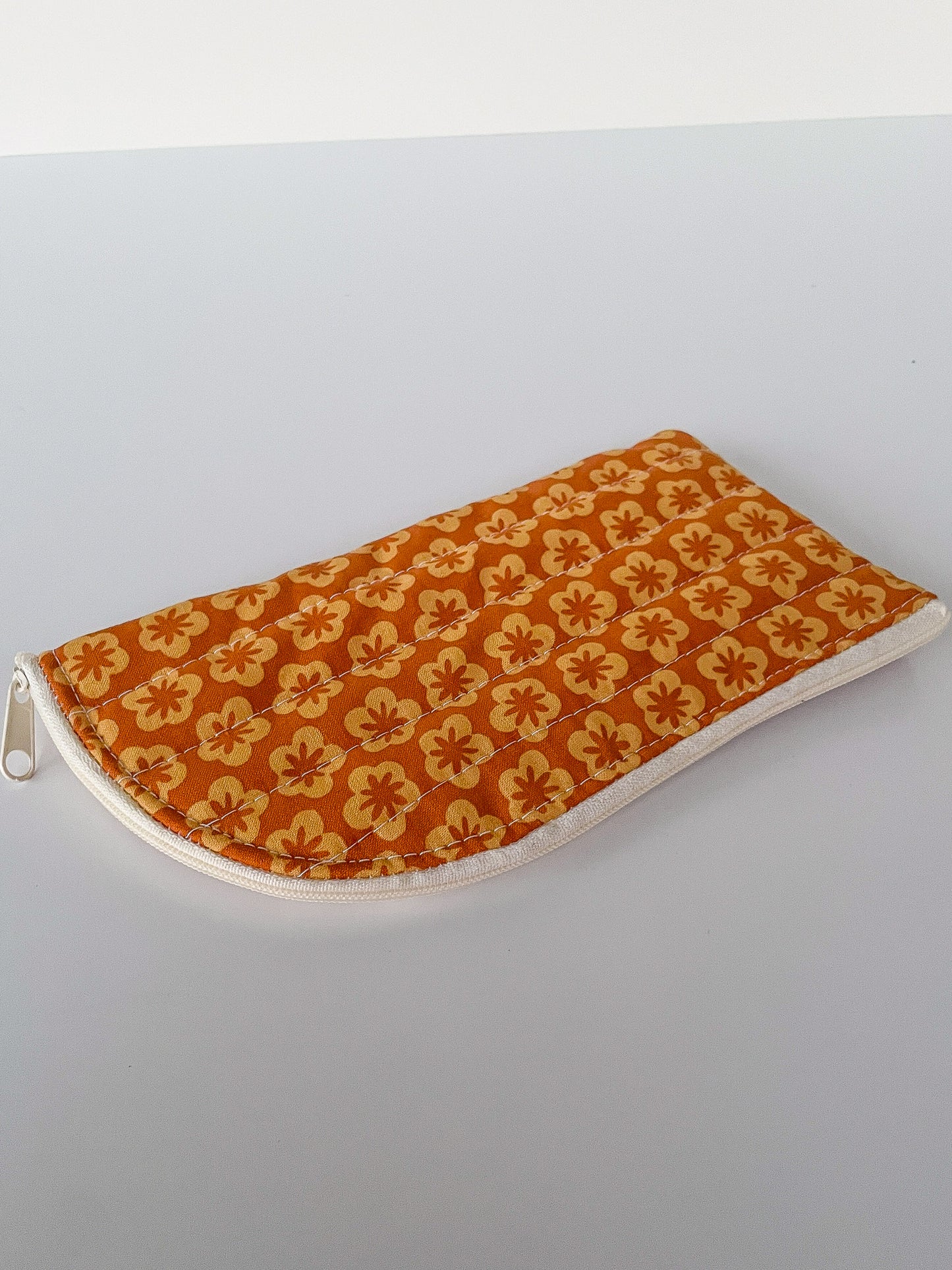Orange Flower Glasses Case