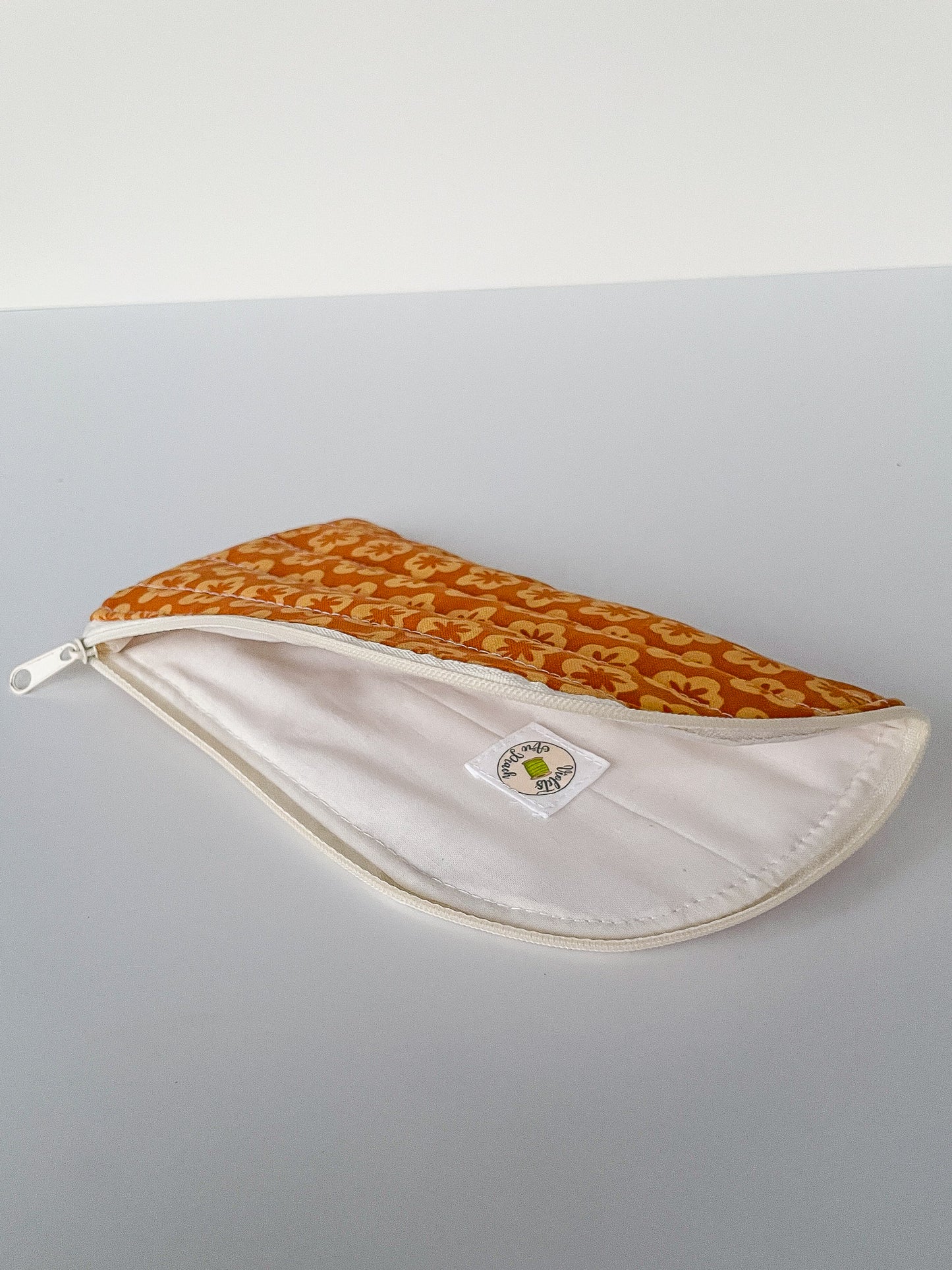 Orange Flower Glasses Case