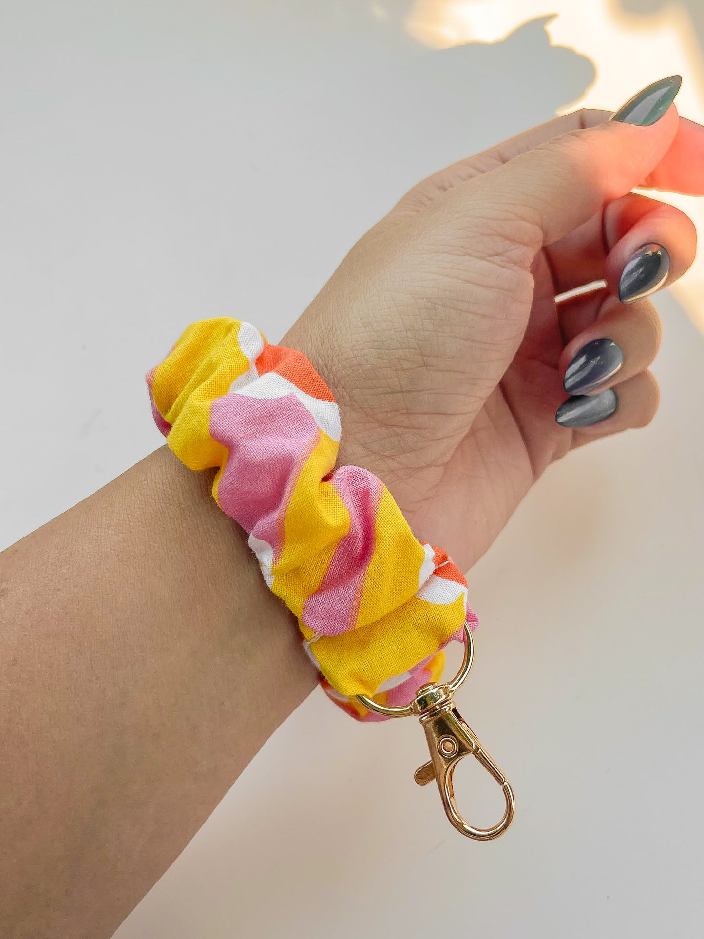 Flower Power Scrunchie Keychain