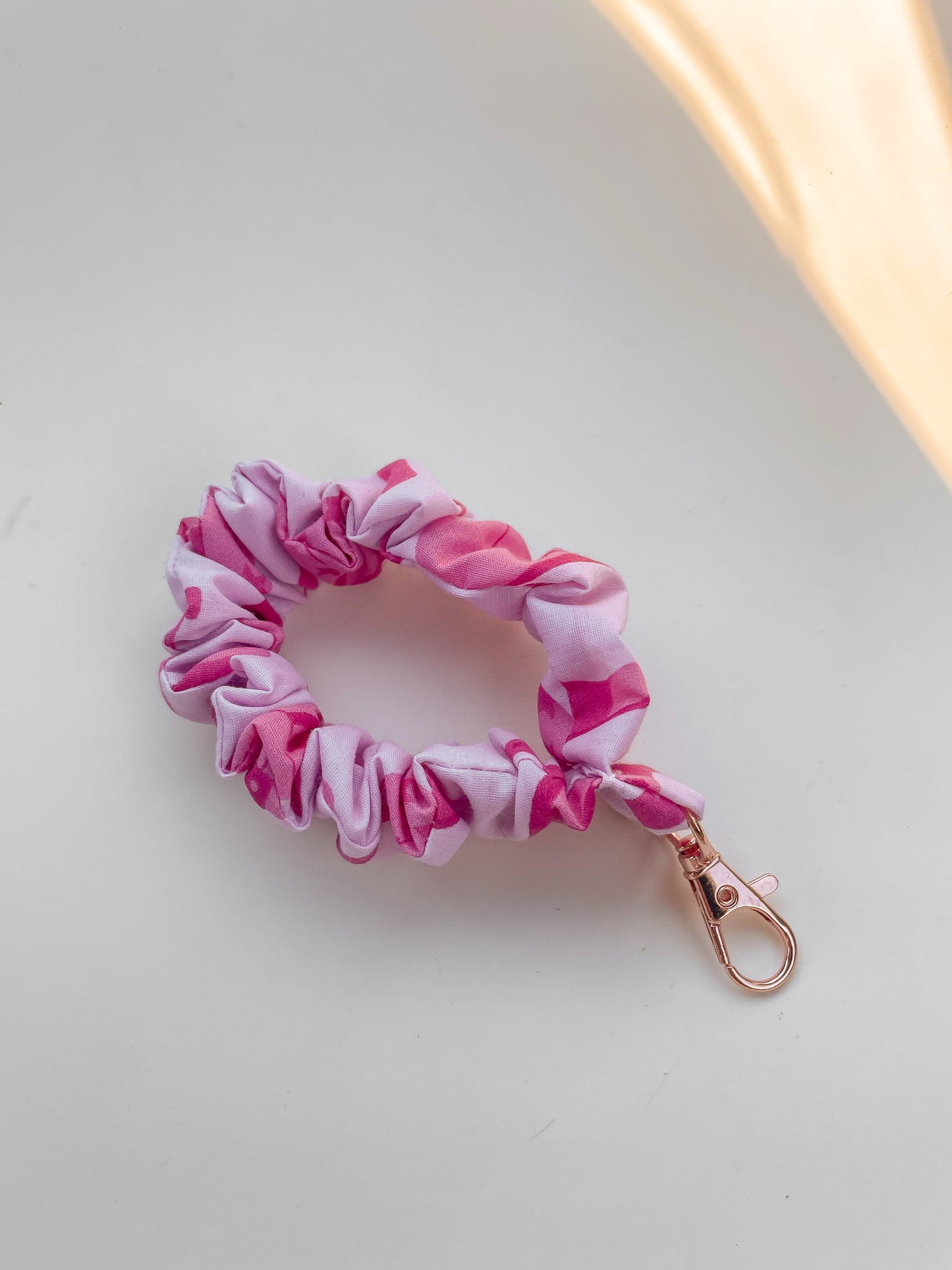 Pink Cowgirl Scrunchie Keychain