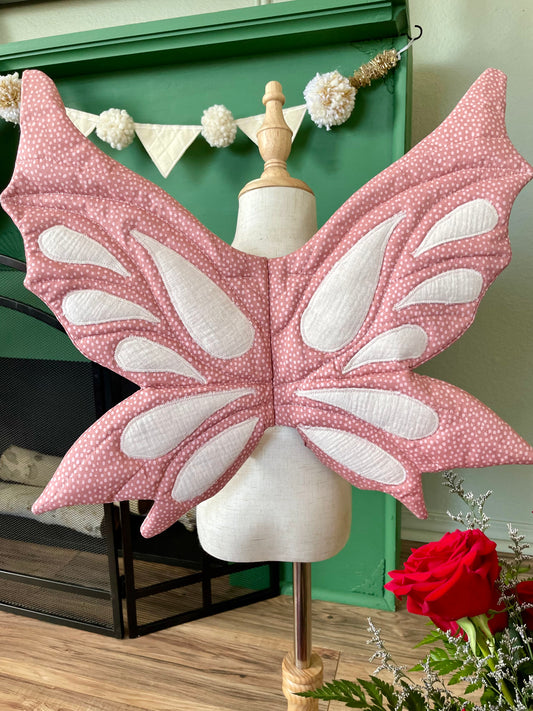 Child Quilted Fairy Wings-Blush