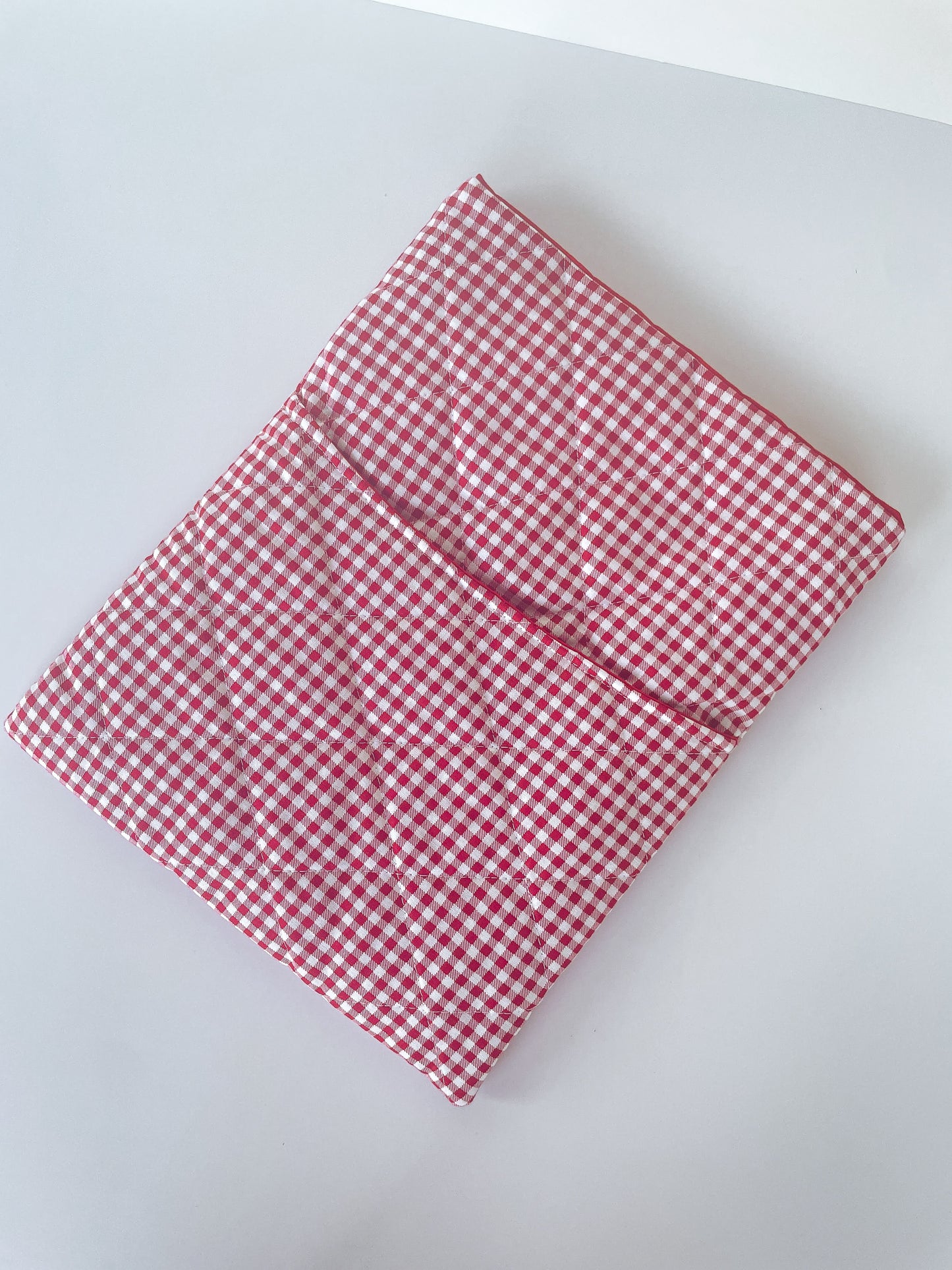 Red Gingham Book Sleeve Size Large