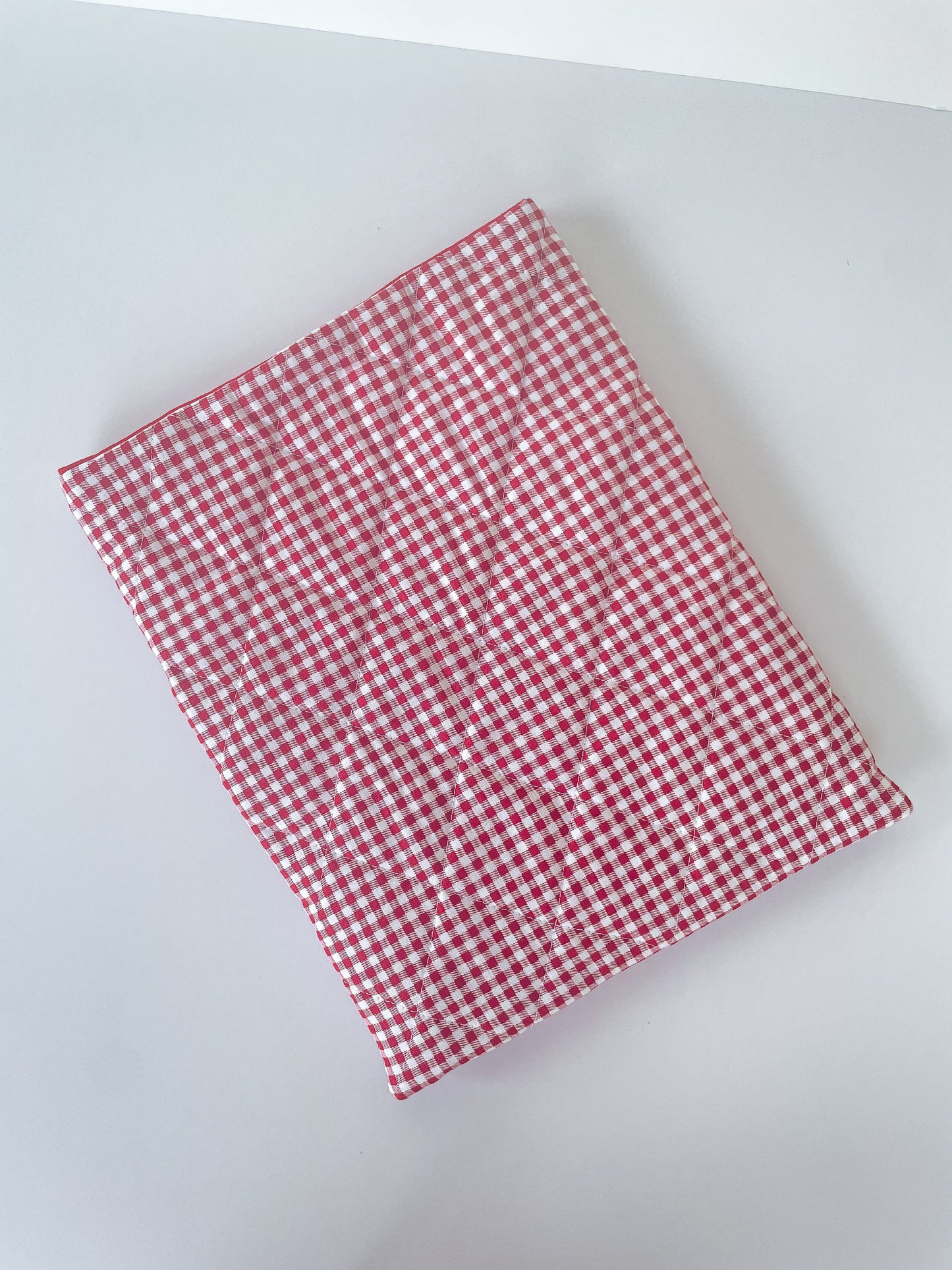 Red Gingham Book Sleeve Size Large