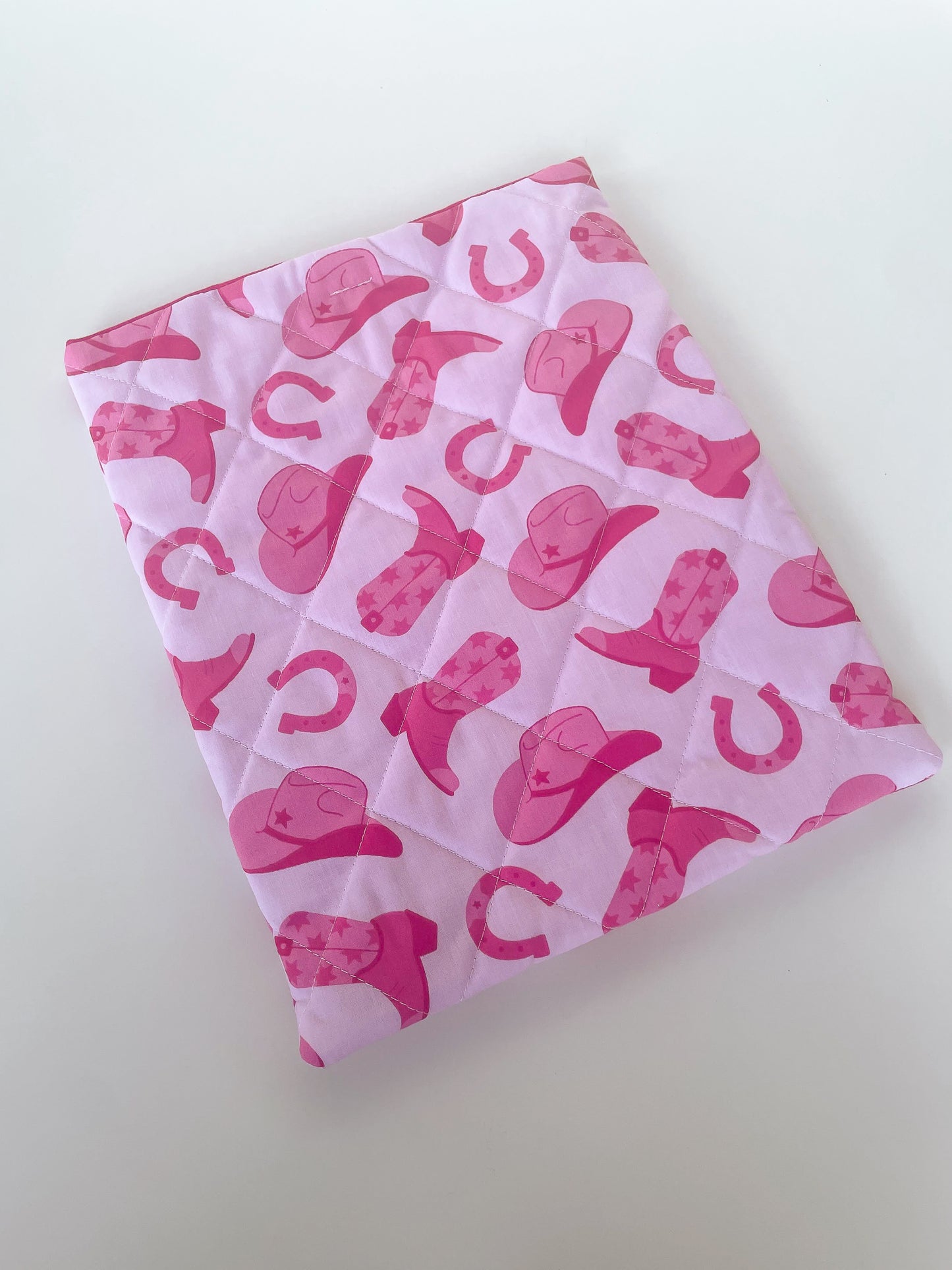 Pink Cowgirl Book Sleeve Size Large