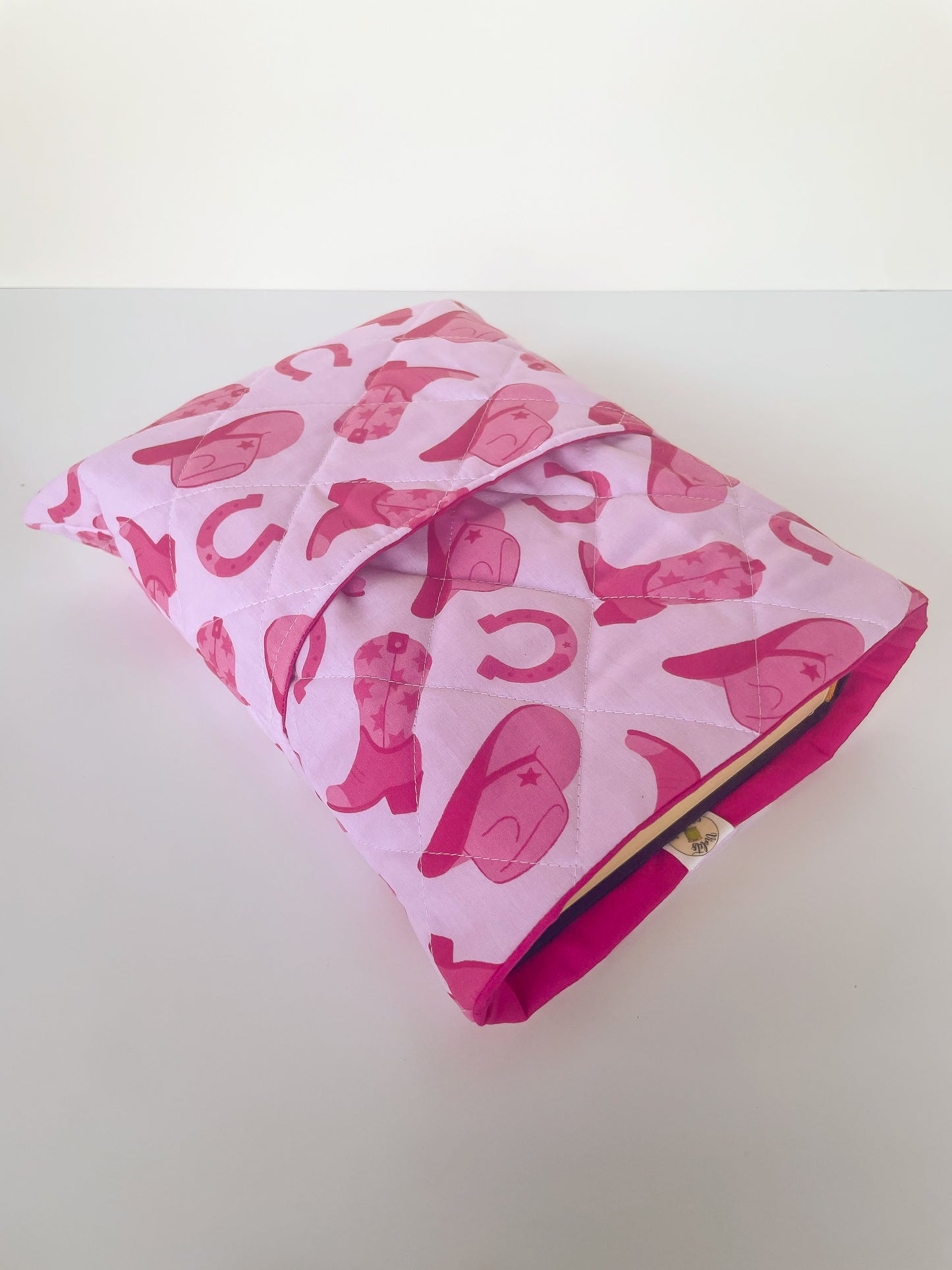 Pink Cowgirl Book Sleeve Size Large