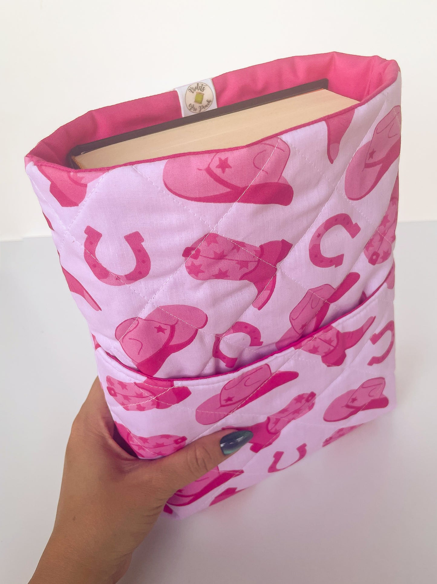Pink Cowgirl Book Sleeve Size Large