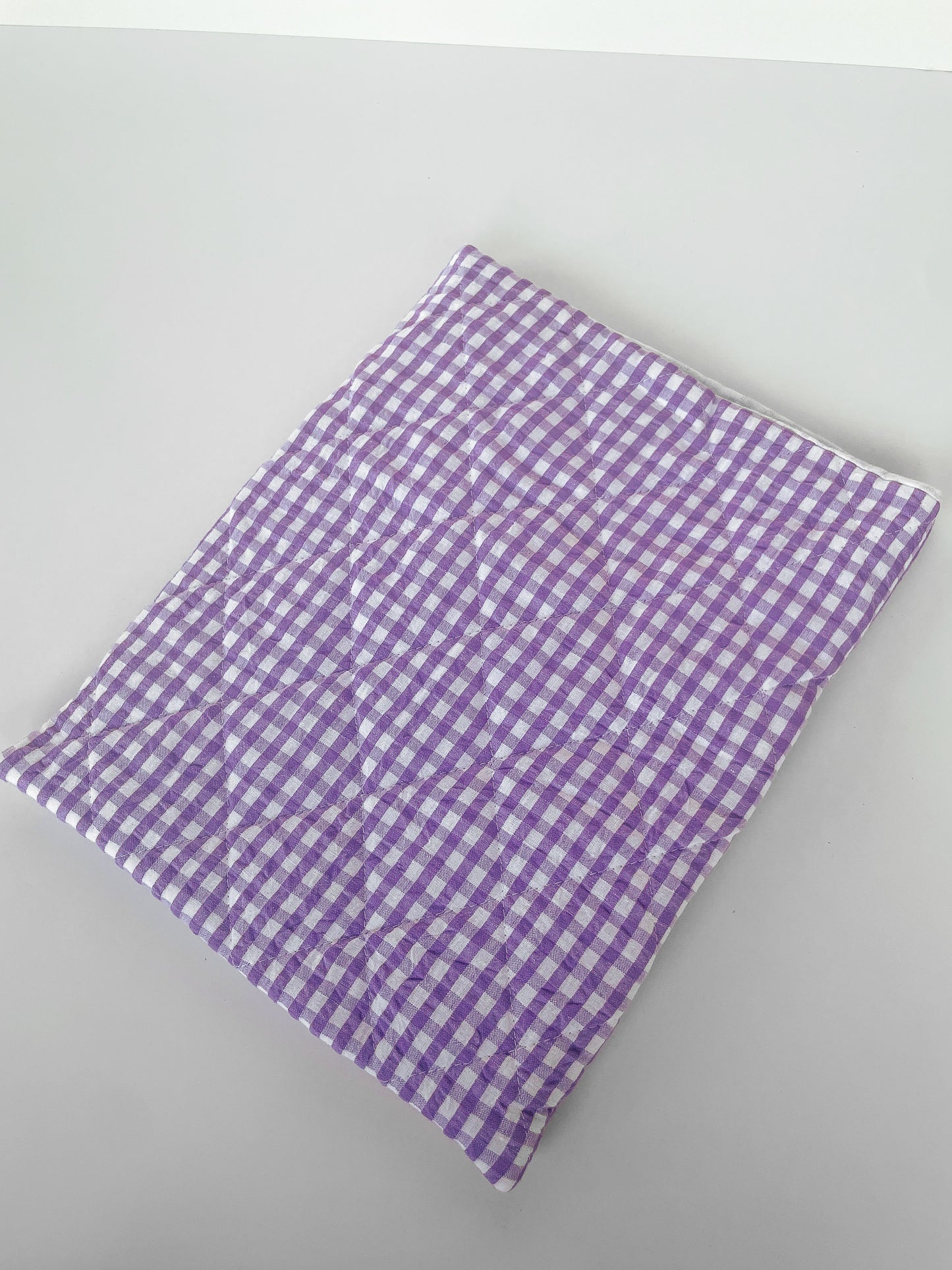 Purple Gingham Book Sleeve Size Large