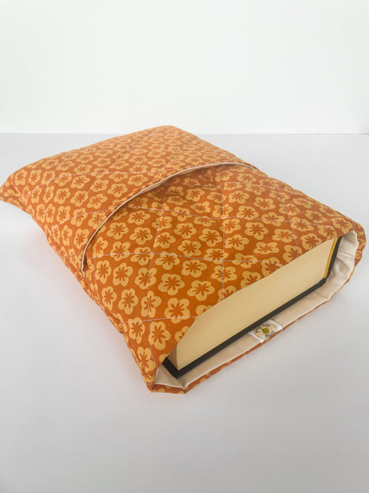 Orange Flower Book Sleeve Size Large