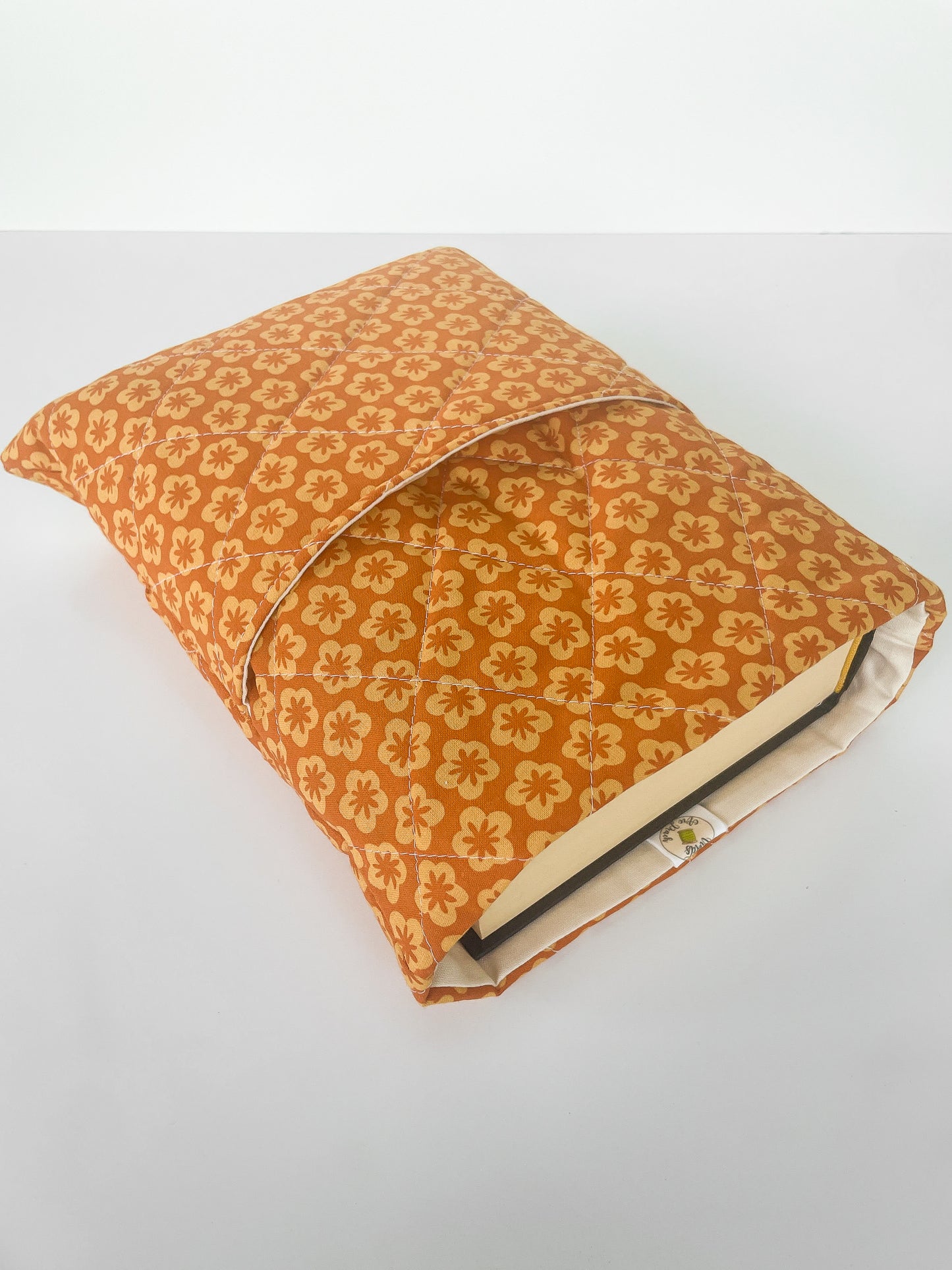 Orange Flower Book Sleeve Size Large
