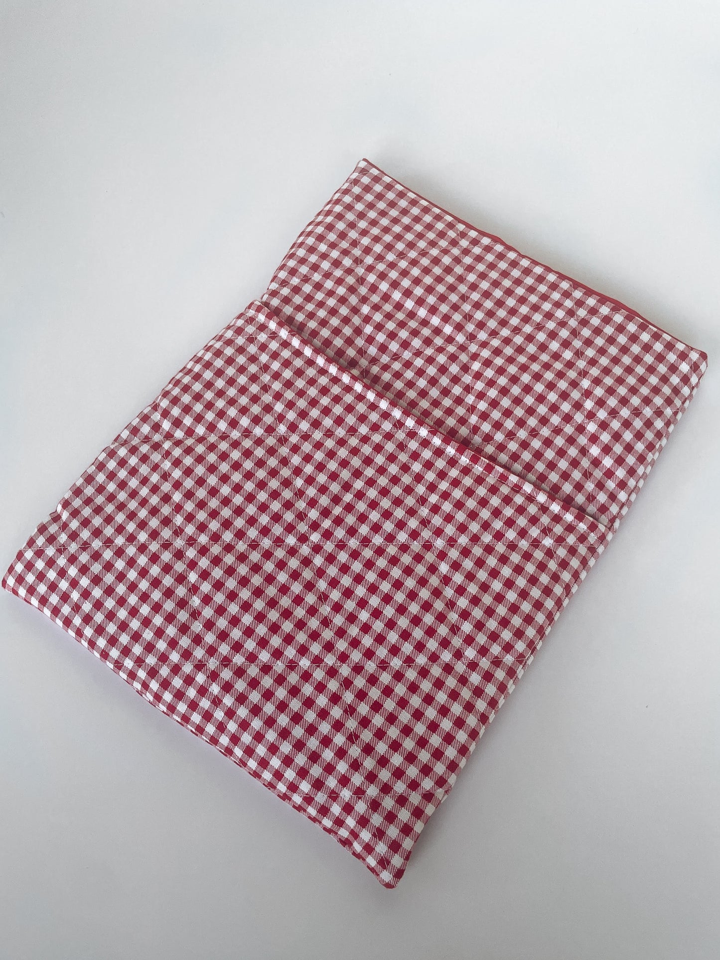Red Gingham Book Sleeve Size Medium