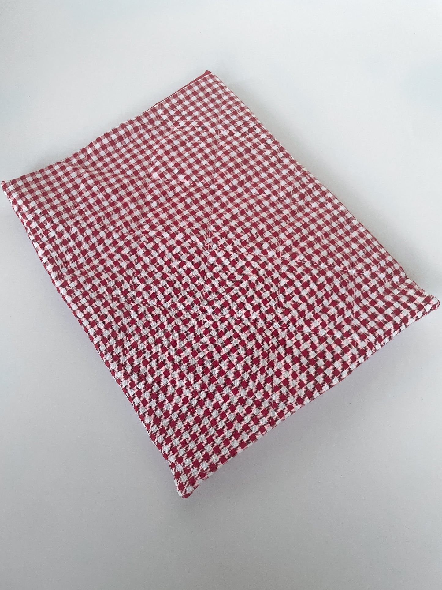 Red Gingham Book Sleeve Size Medium