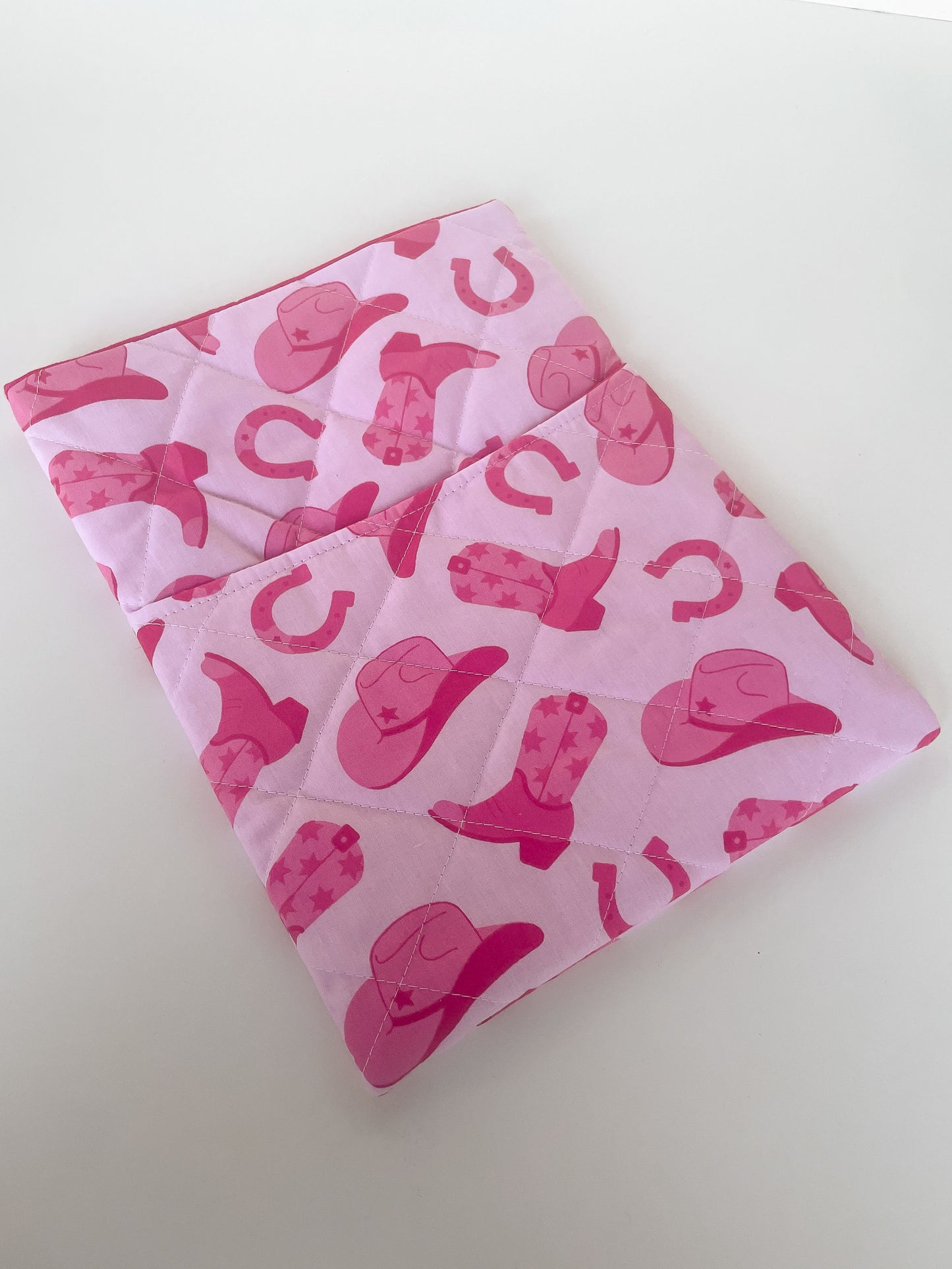 Pink Cowgirl Book Sleeve Size Medium