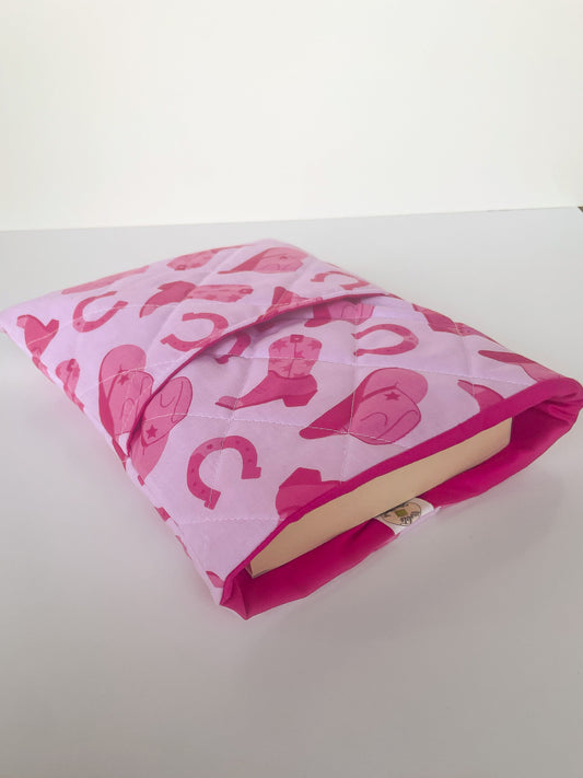 Pink Cowgirl Book Sleeve Size Medium