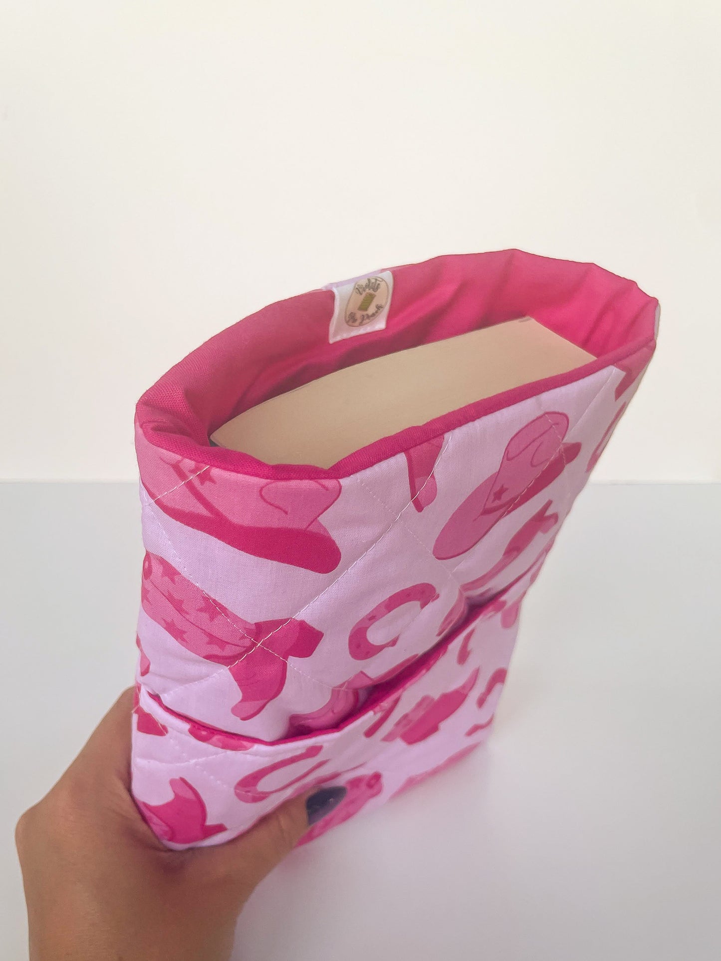 Pink Cowgirl Book Sleeve Size Medium