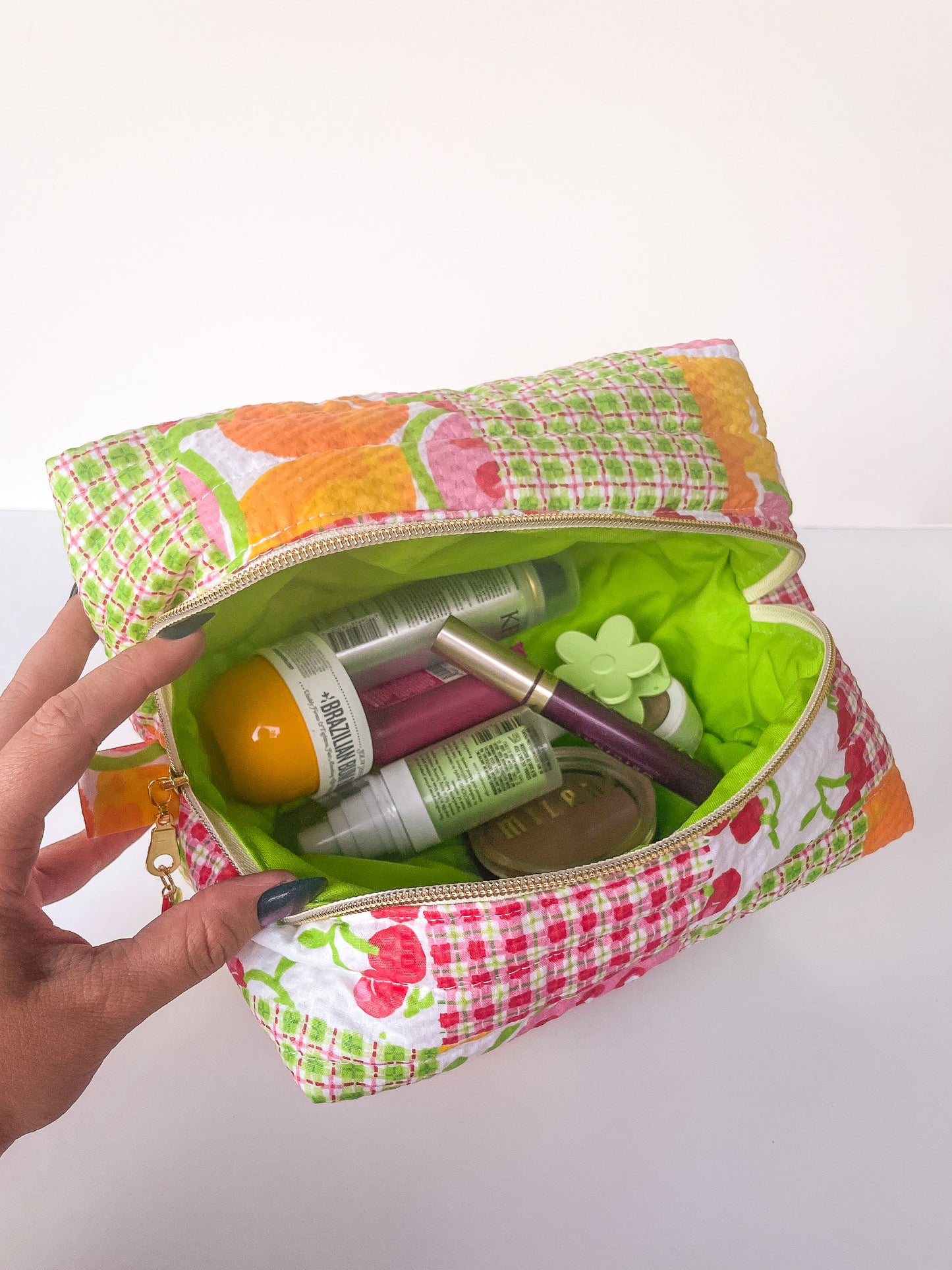 Summer Fruit Makeup Bag, Size Large