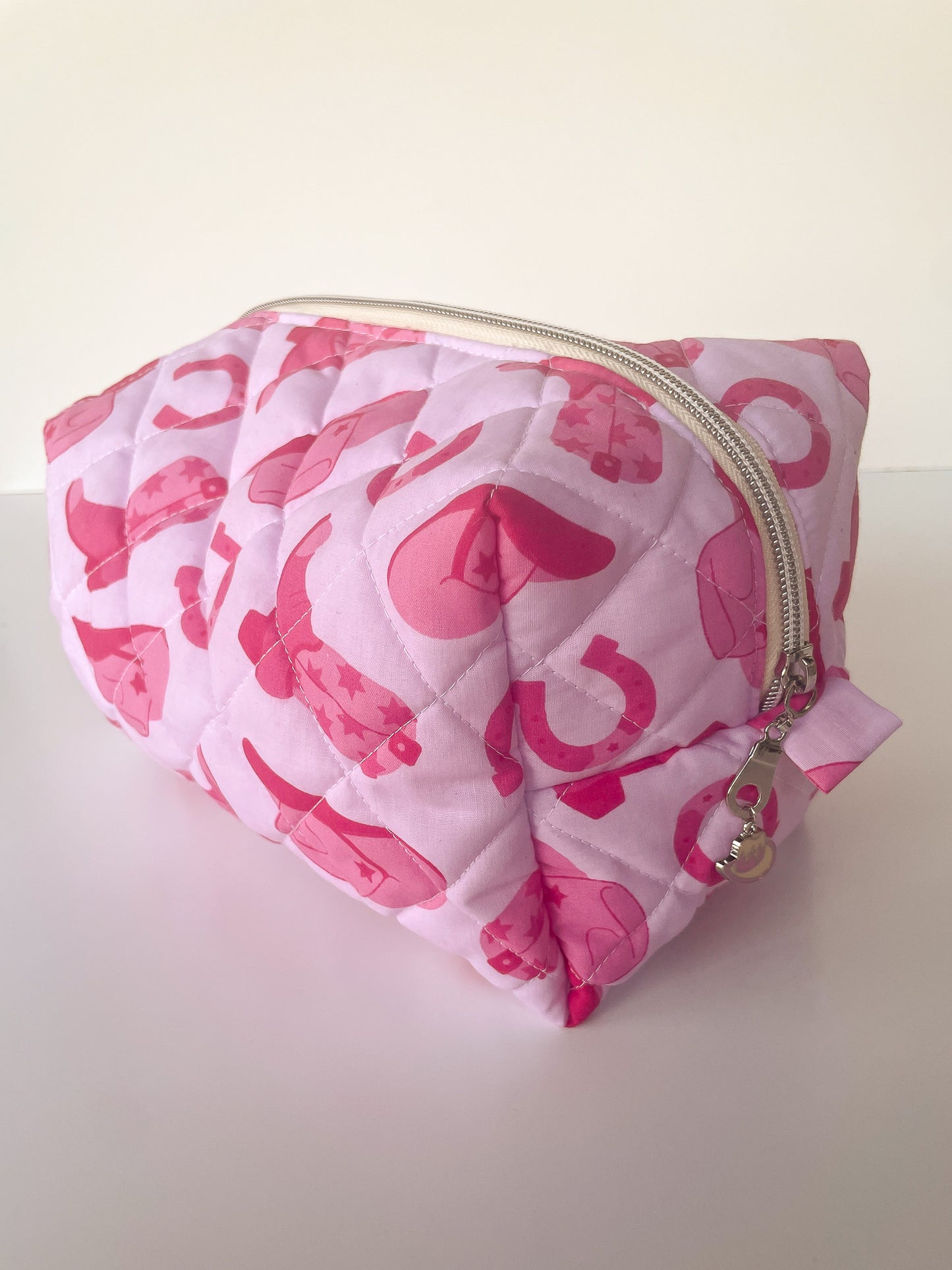 Pink Cowgirl Makeup Bag, Size Large