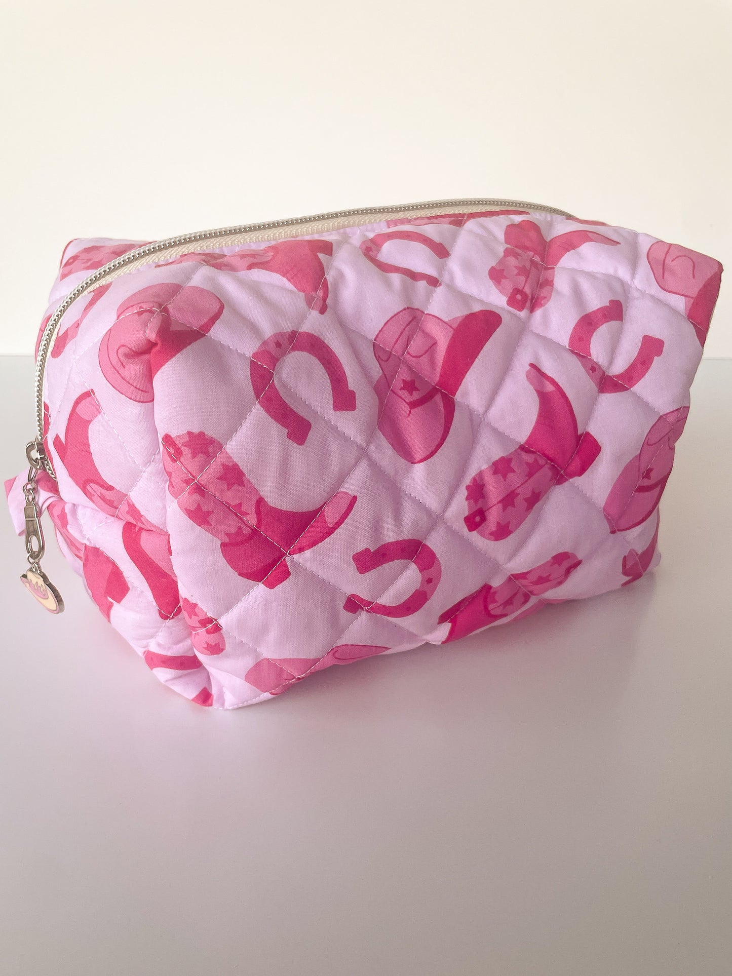 Pink Cowgirl Makeup Bag, Size Large