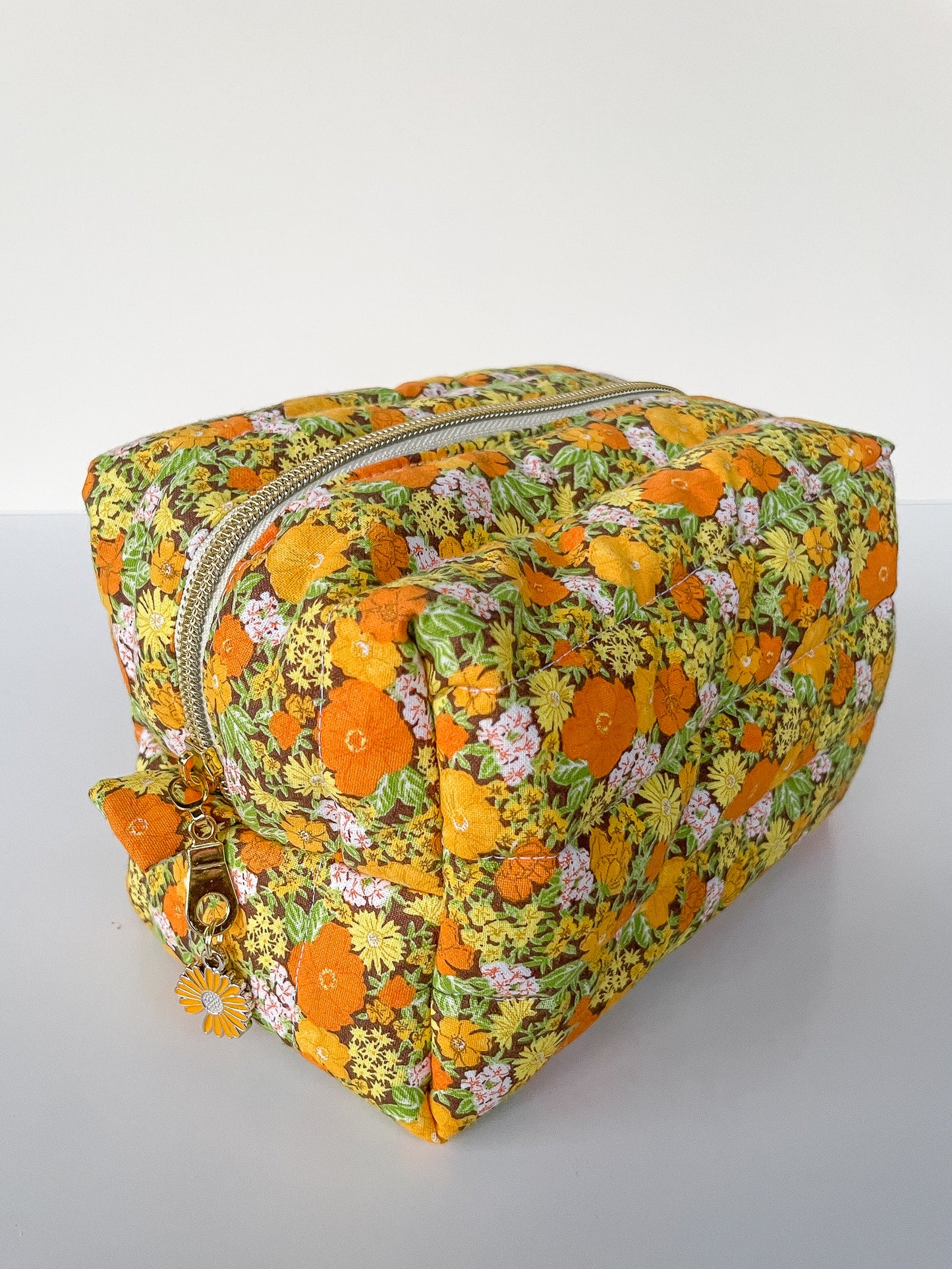 70s Retro Makeup Bag, Size Small