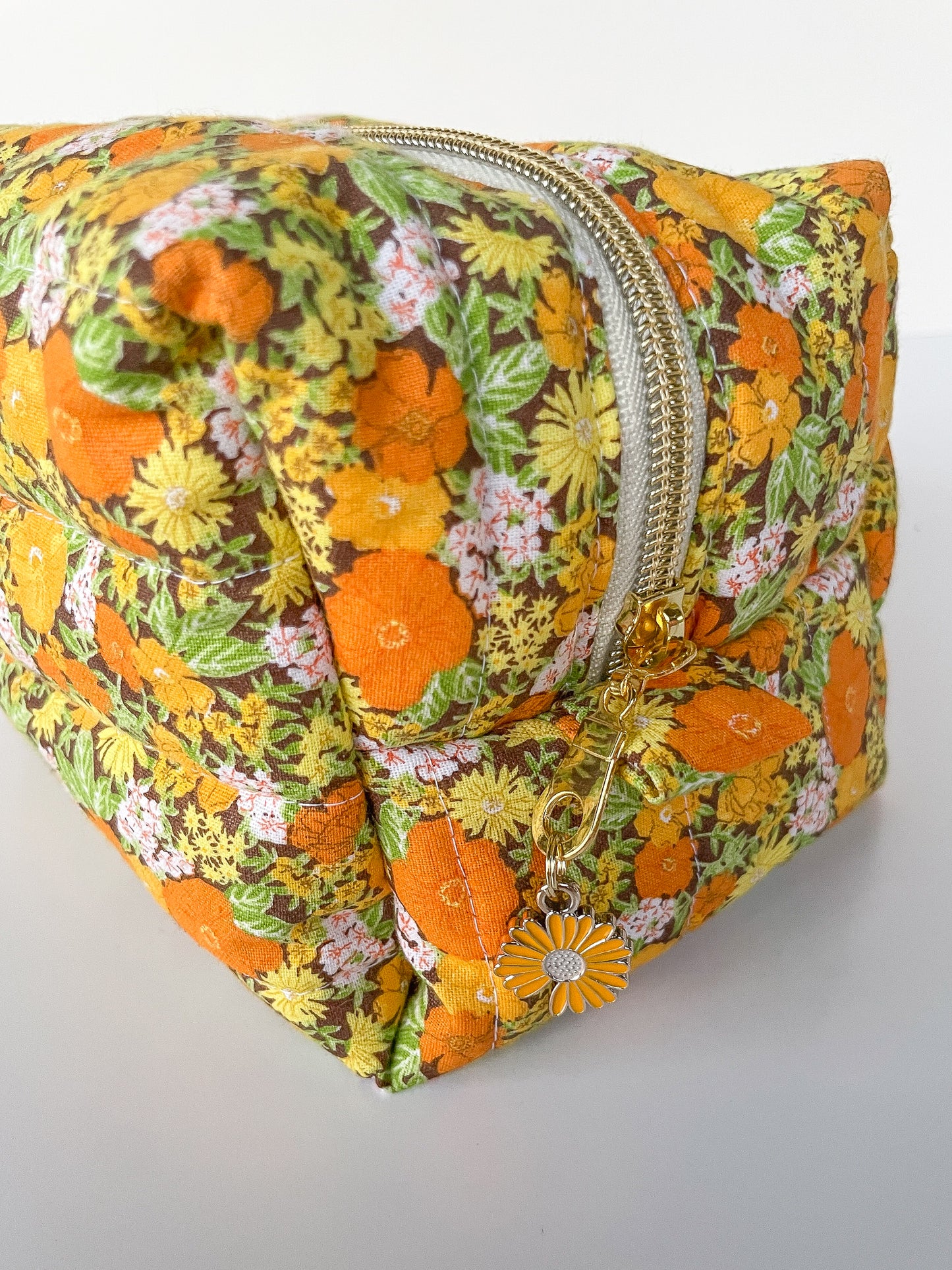 70s Retro Makeup Bag, Size Small