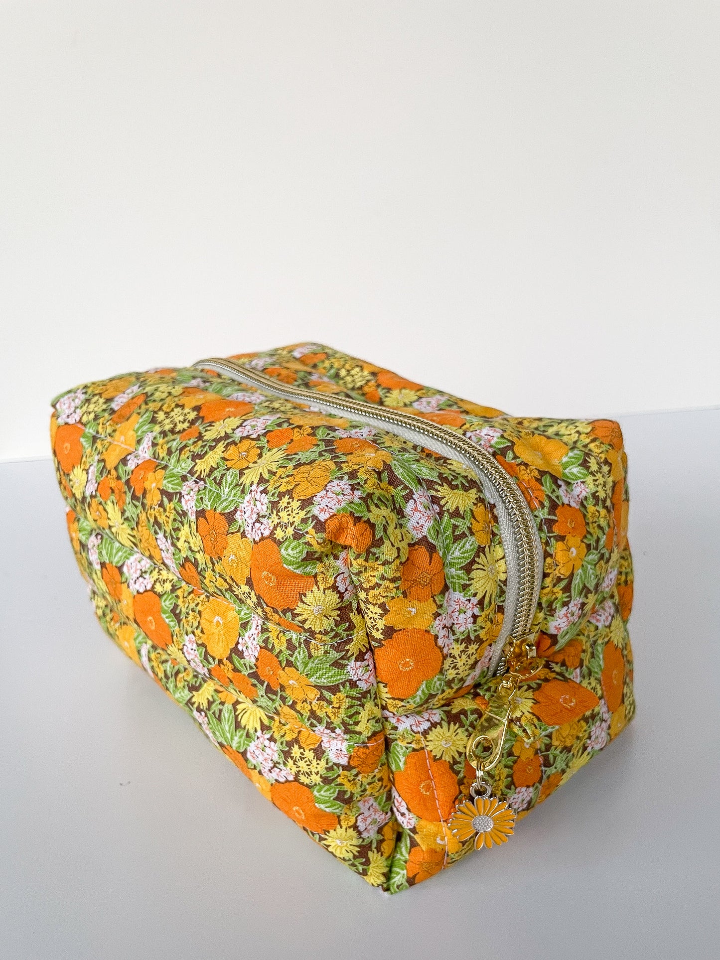 70s Retro Makeup Bag, Size Small