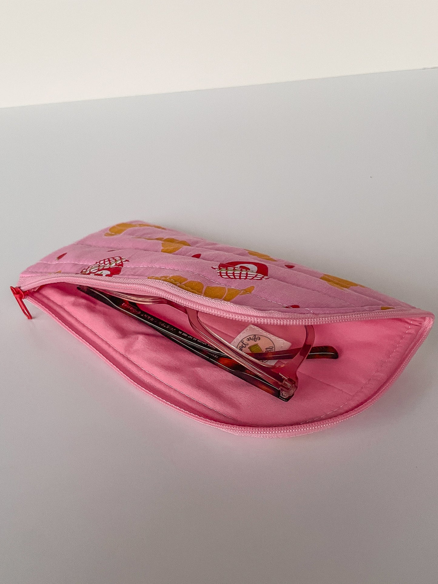 Croissant and Jam Glasses Case