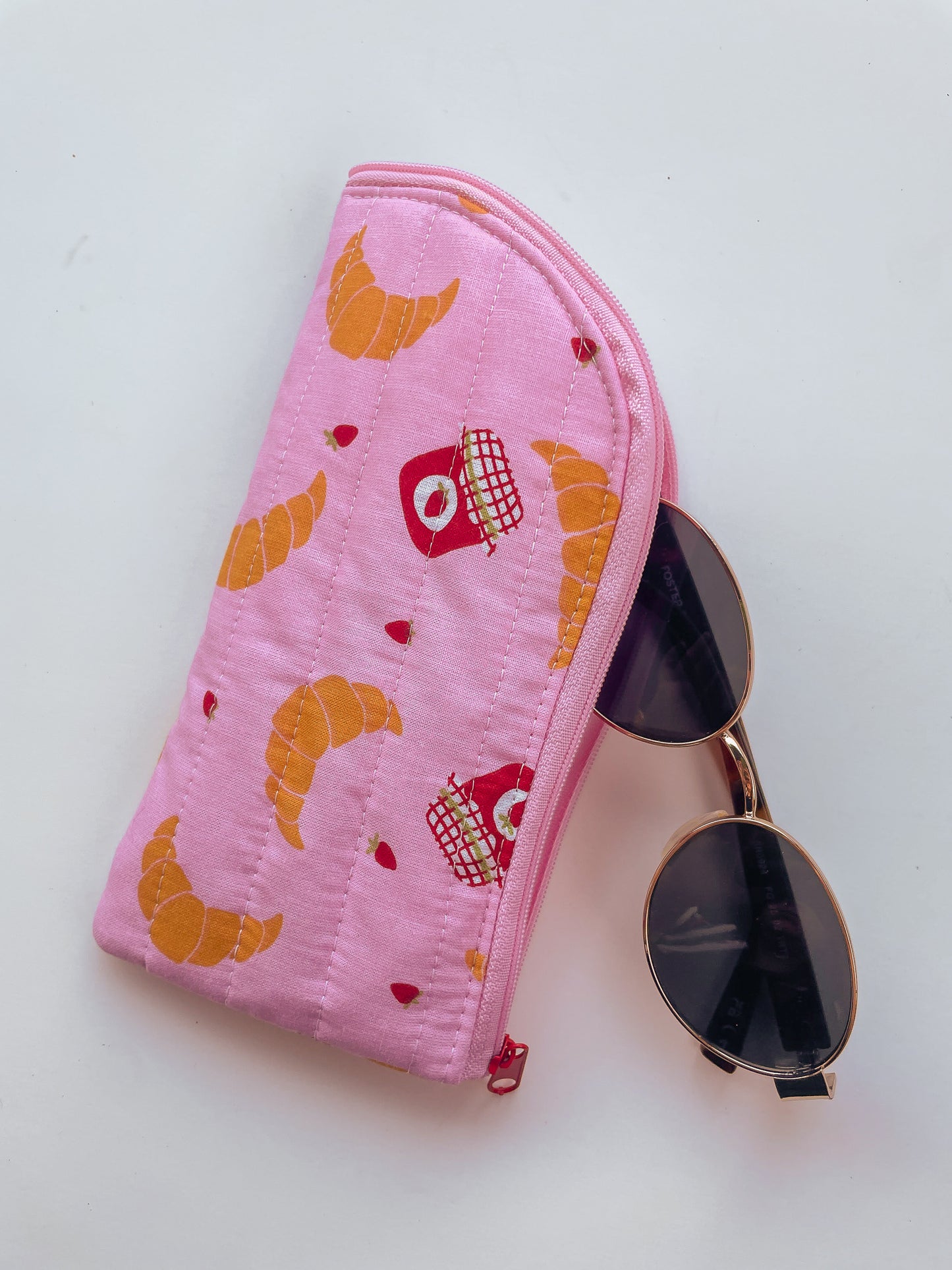 Croissant and Jam Glasses Case