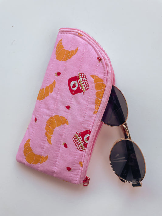 Croissant and Jam Glasses Case