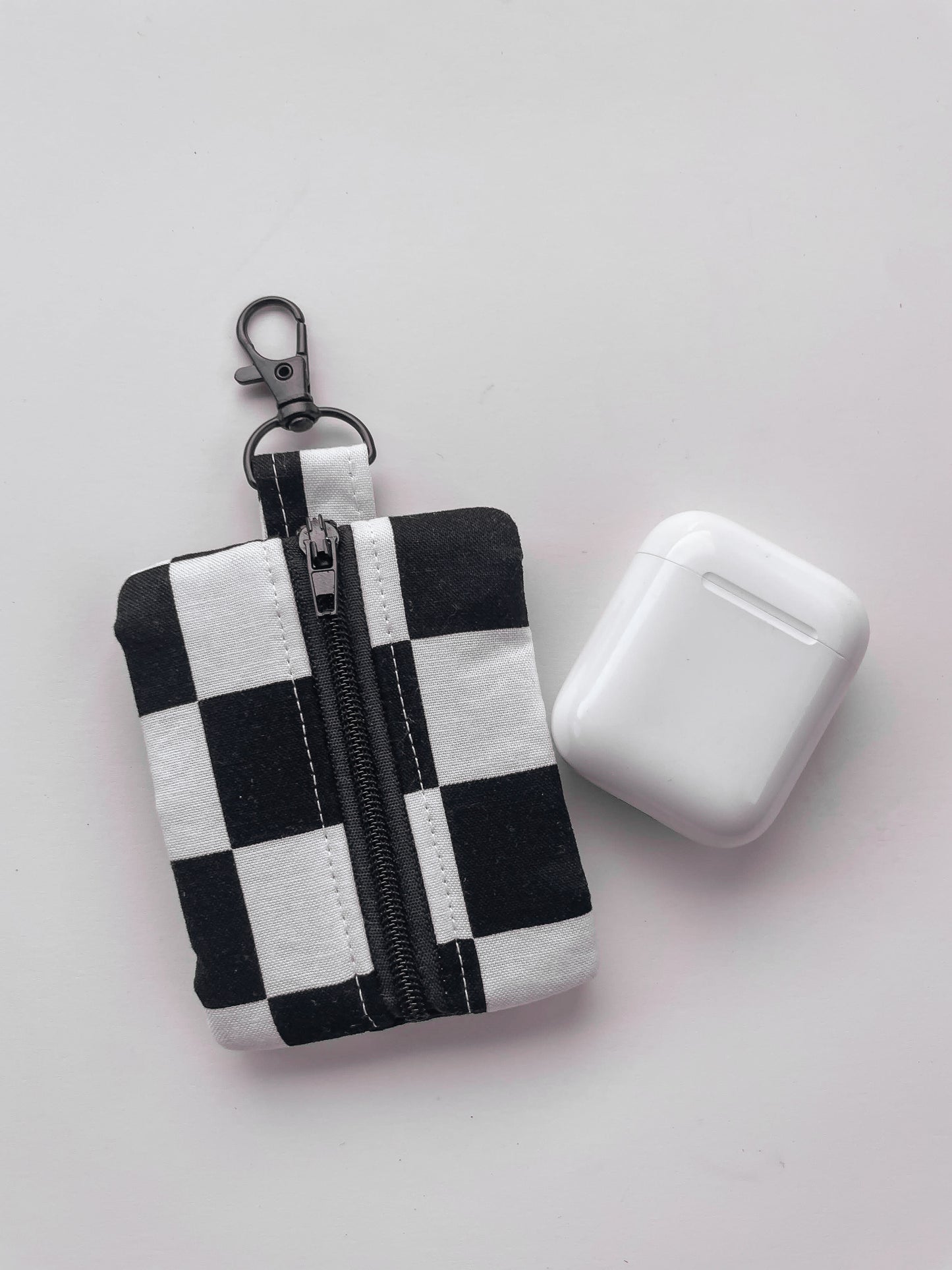 Black White Check AirPod Case