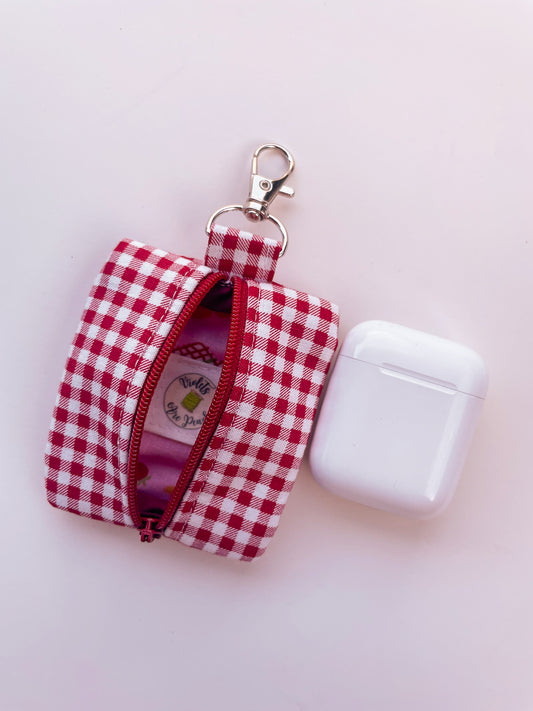 Red Gingham AirPod Case