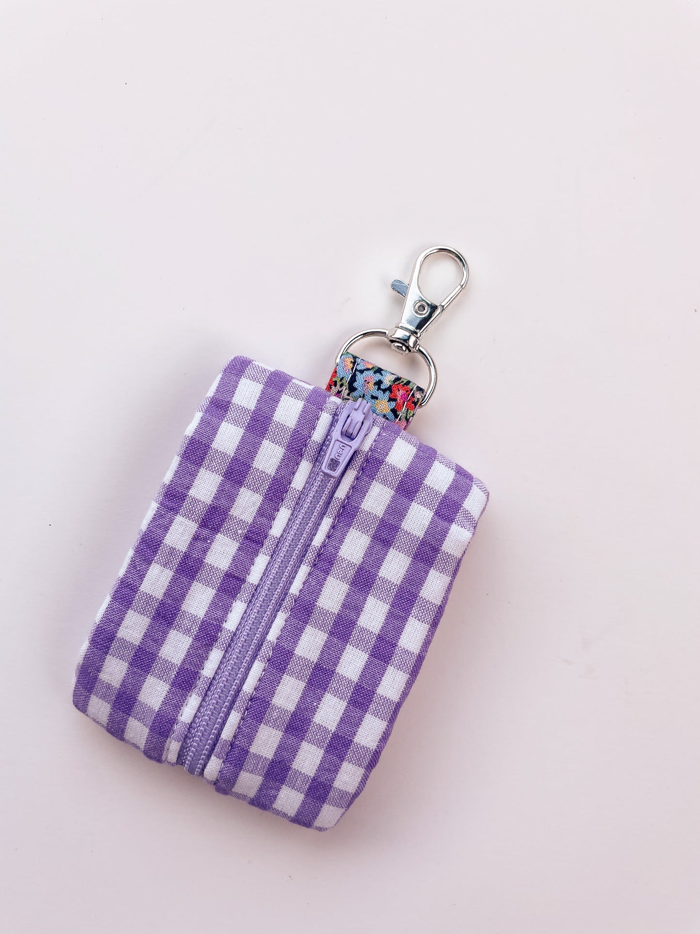 Purple Gingham AirPod Case