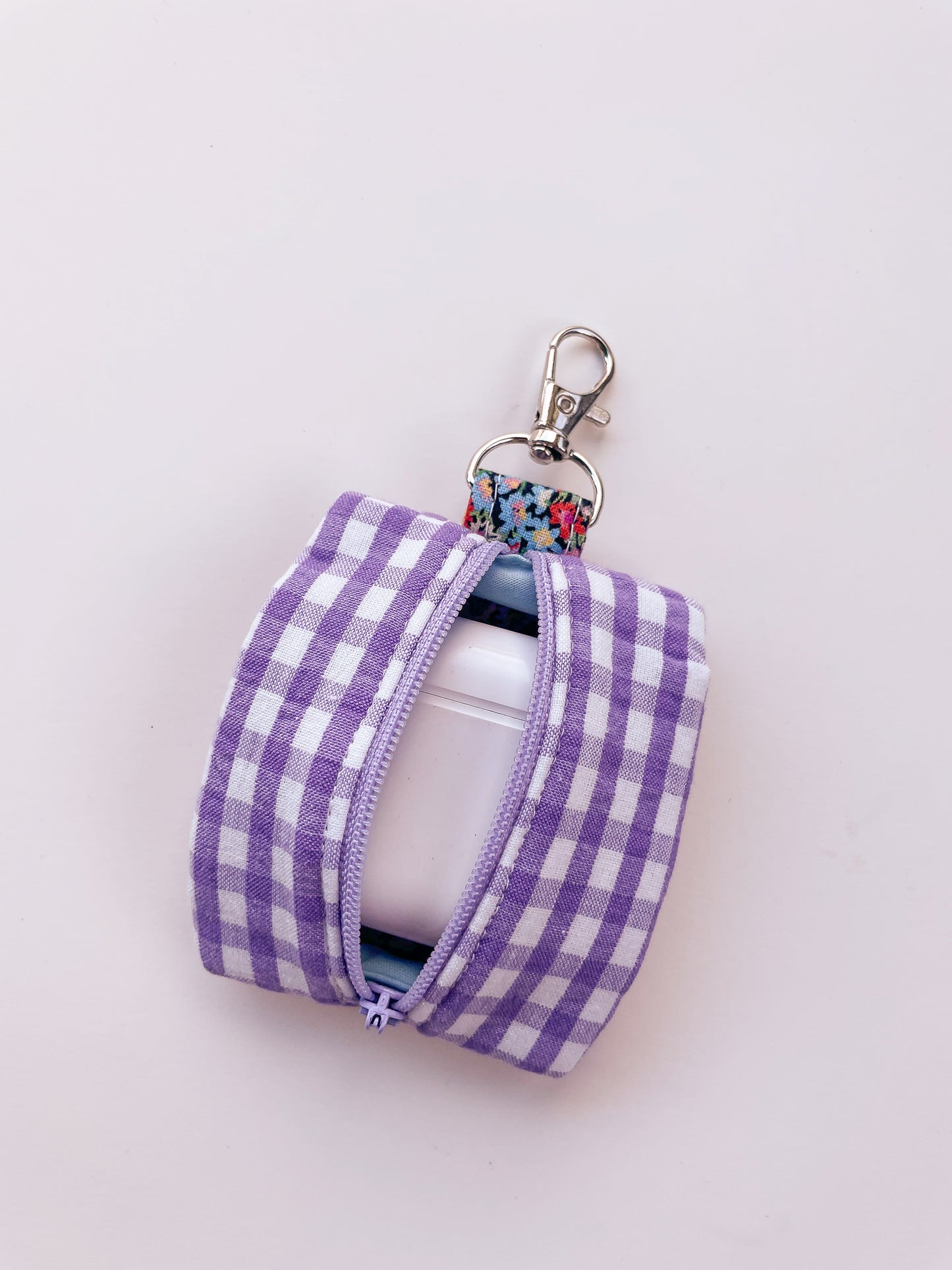 Purple Gingham AirPod Case
