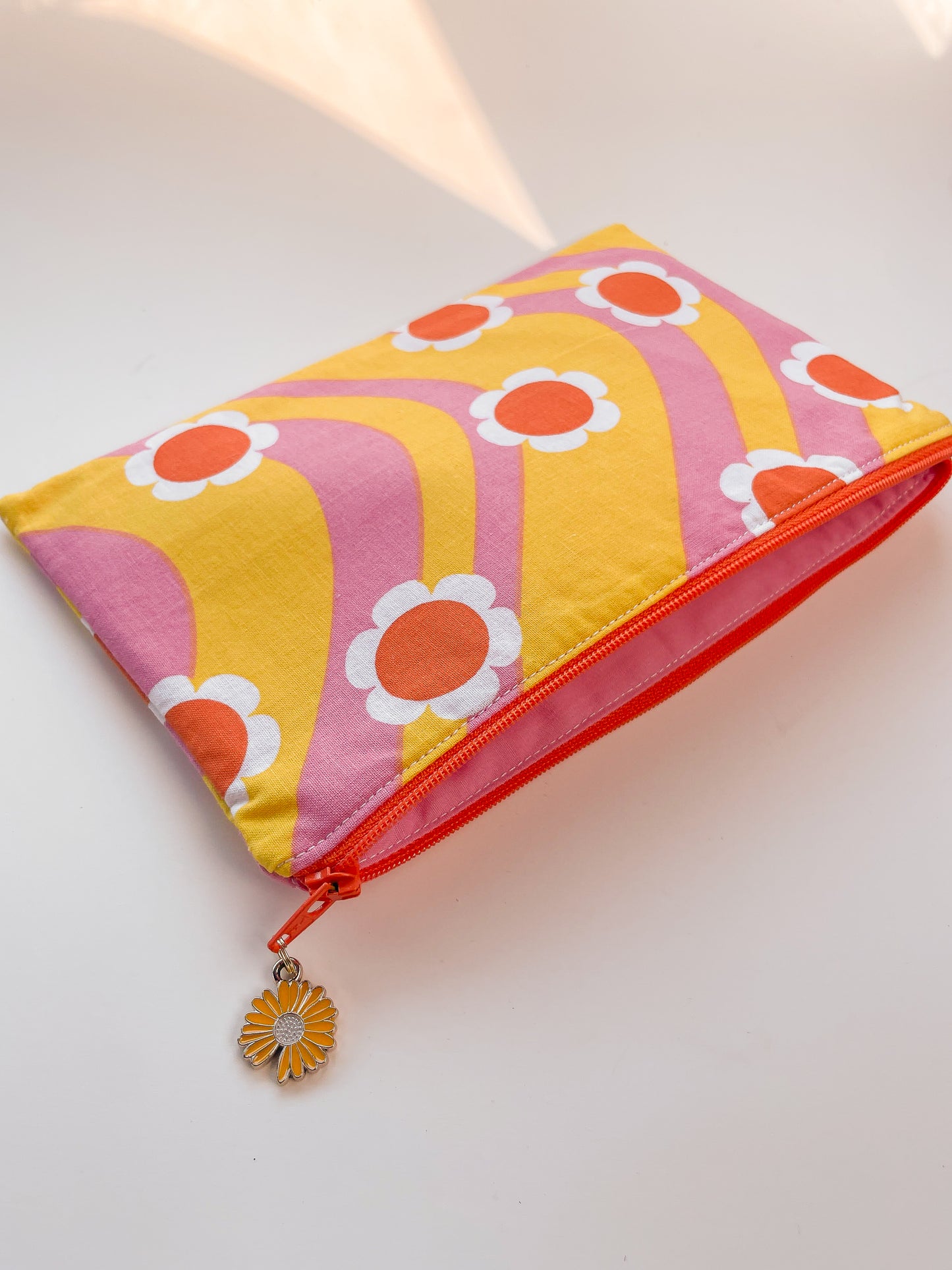 Flower Power Quilted Zipper Pouch