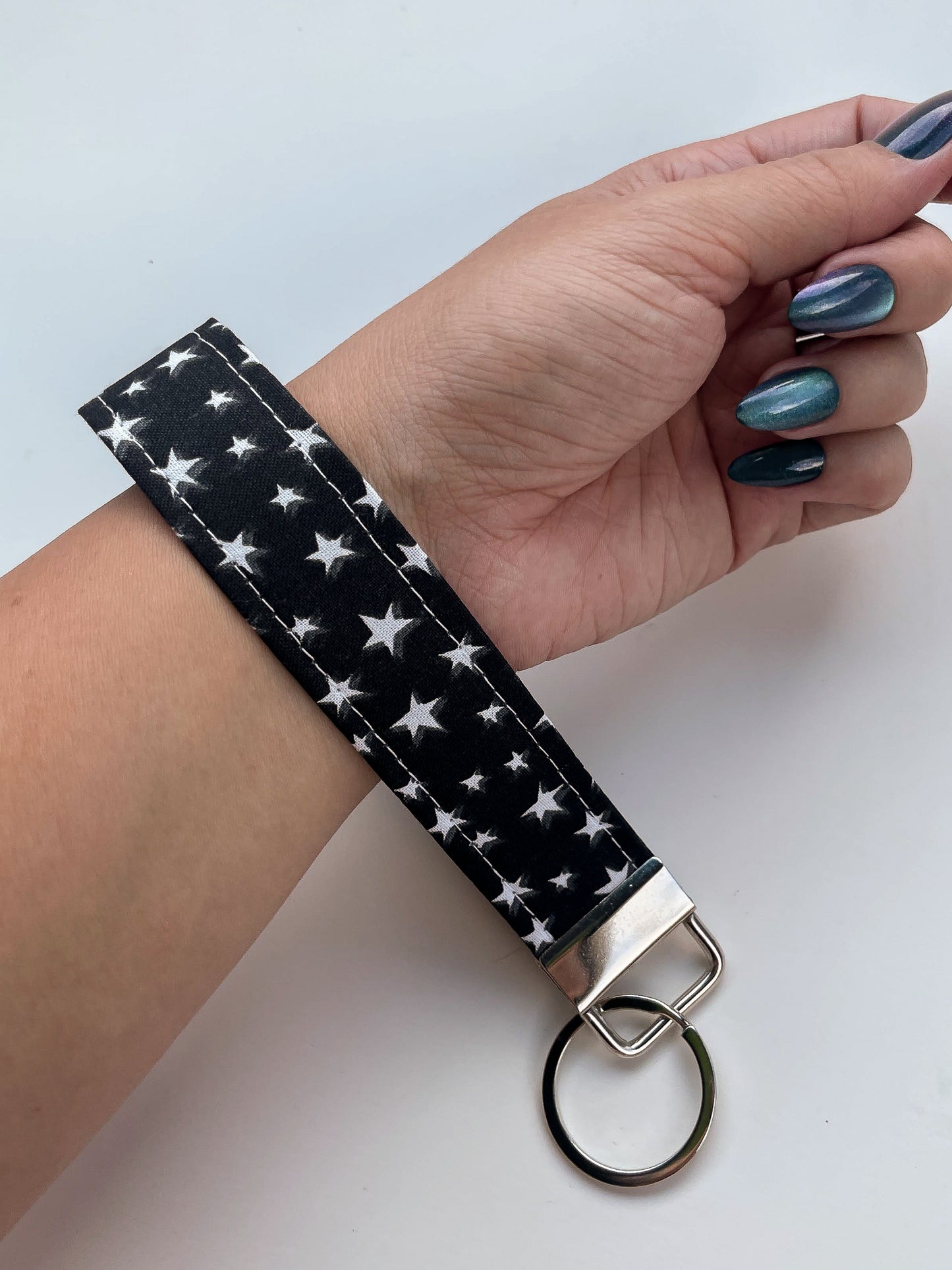 Starry Black Key Fob Wristlet