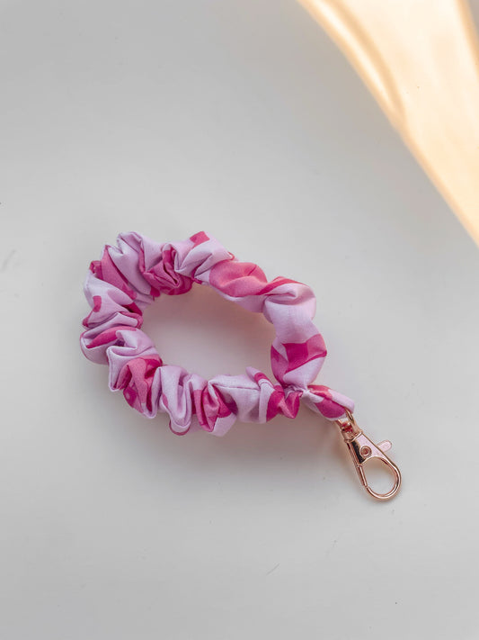 Pink Cowgirl Scrunchie Keychain