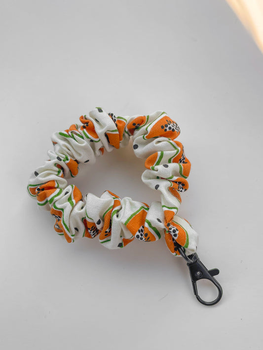 Papaya Scrunchie Keychain
