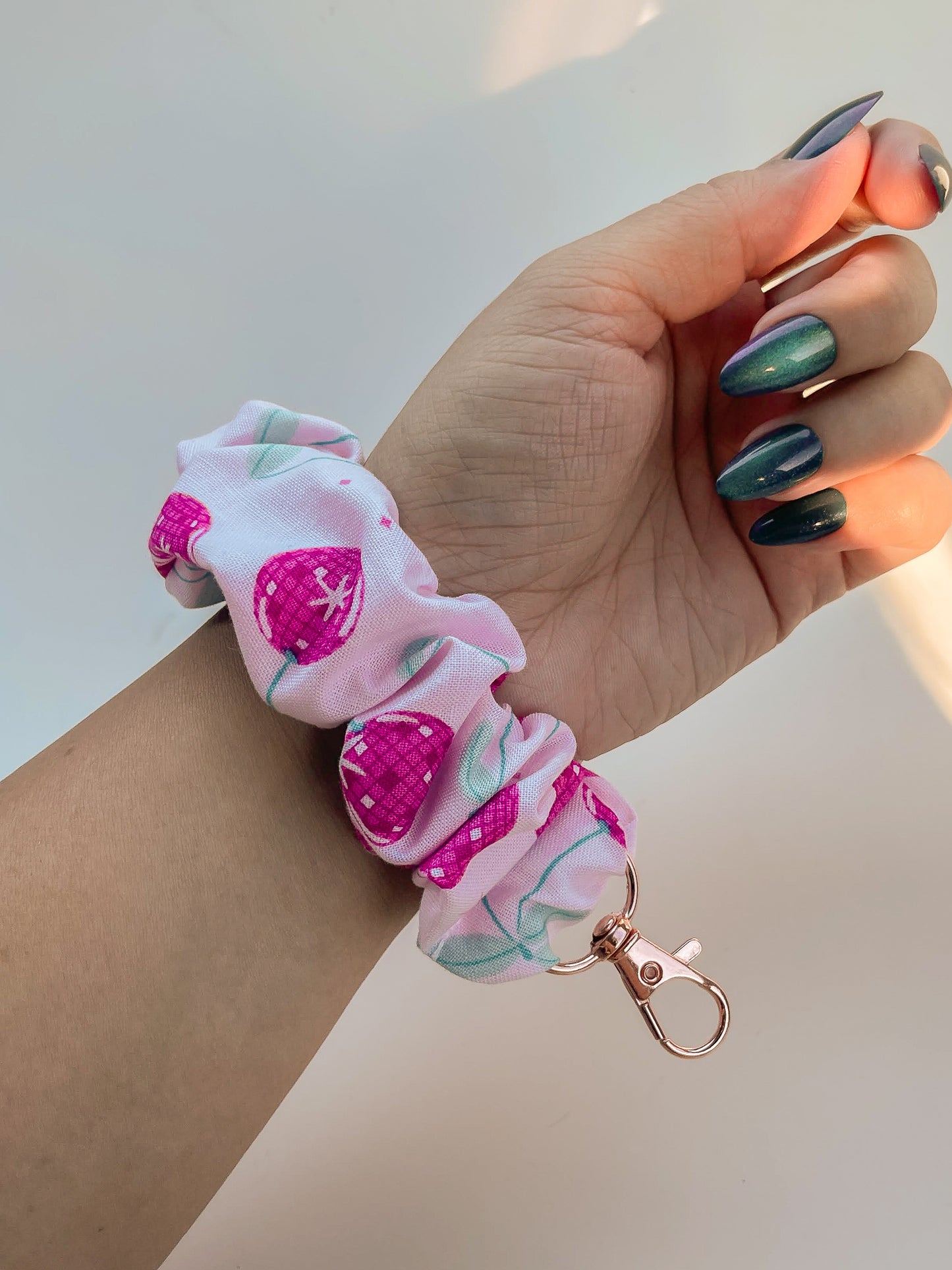 Disco Cherry Scrunchie Keychain