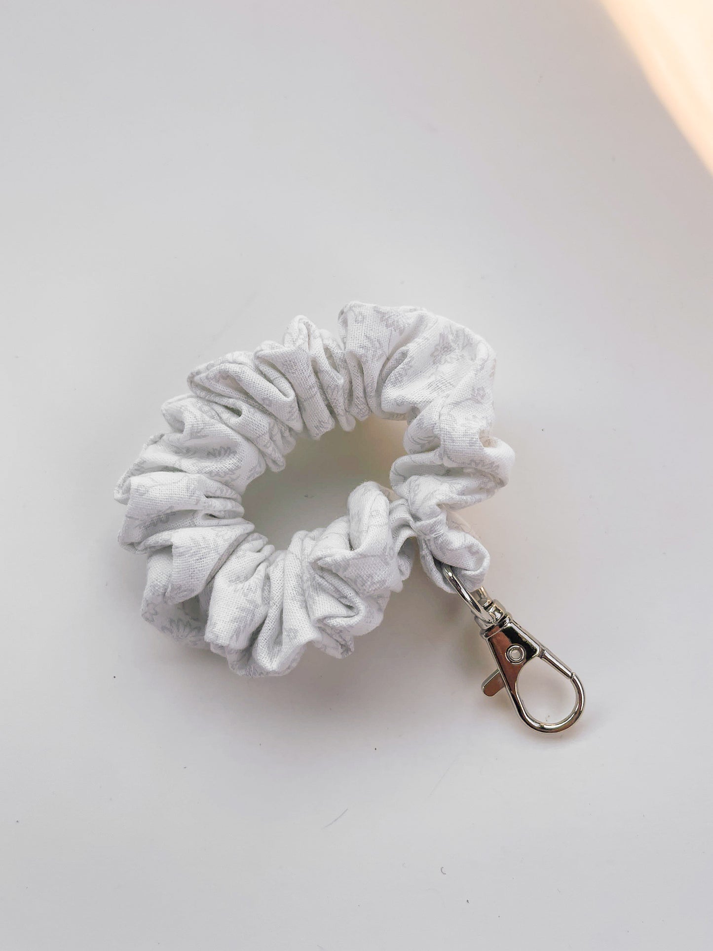 Neutral Scrunchie Keychain