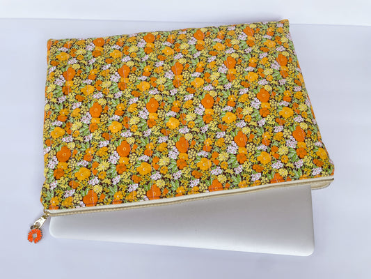 70s Retro Laptop Case, Size Small