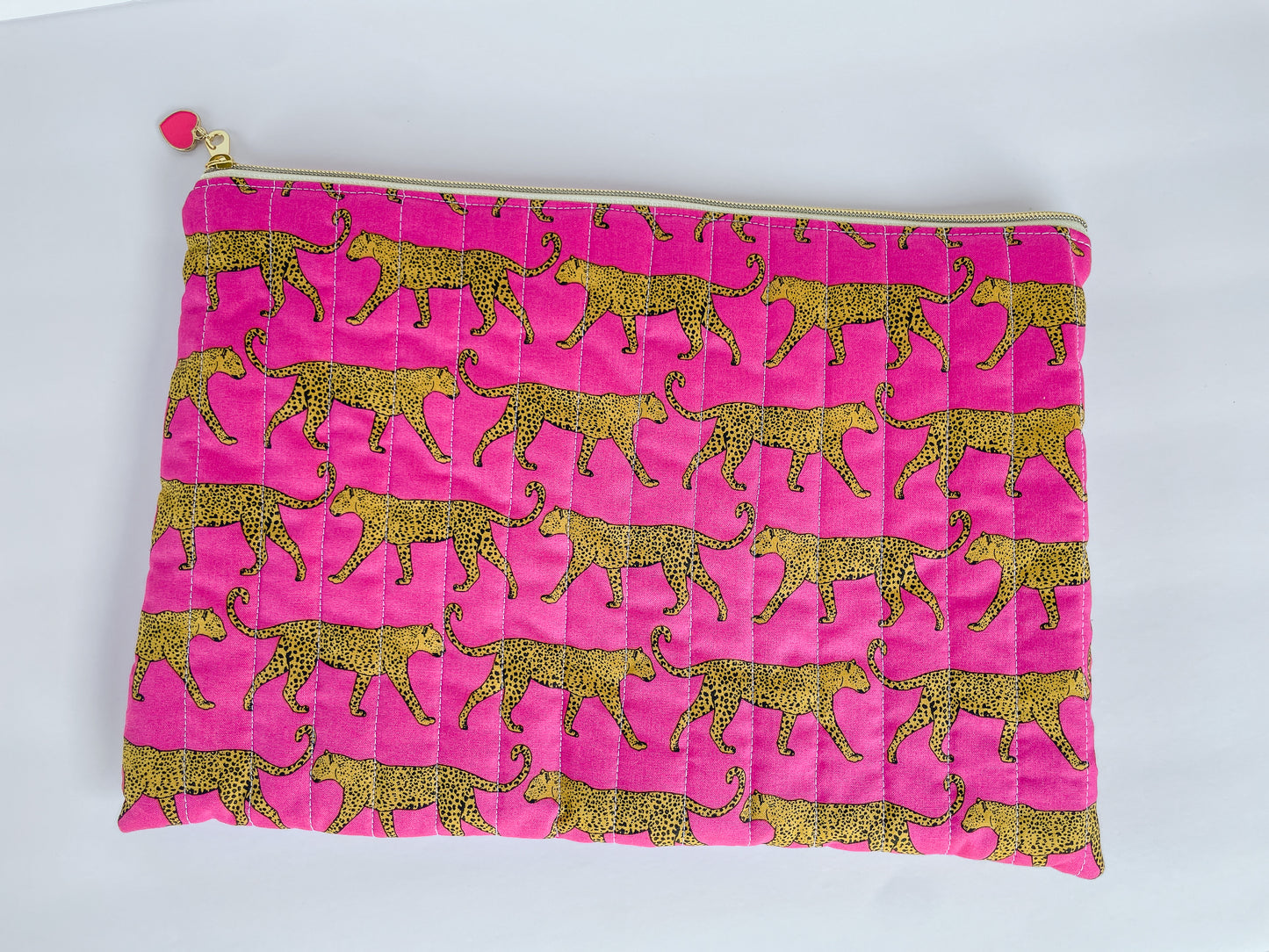 Pink Cheetah Laptop Case, Size Small