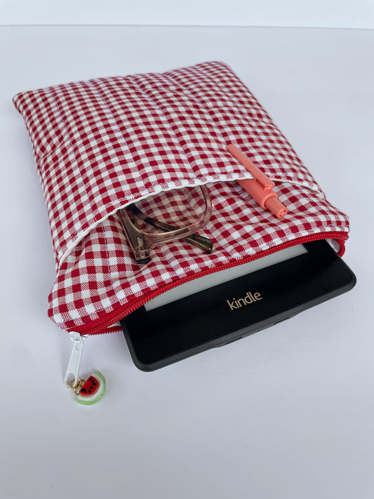 Red Gingham Kindle Case