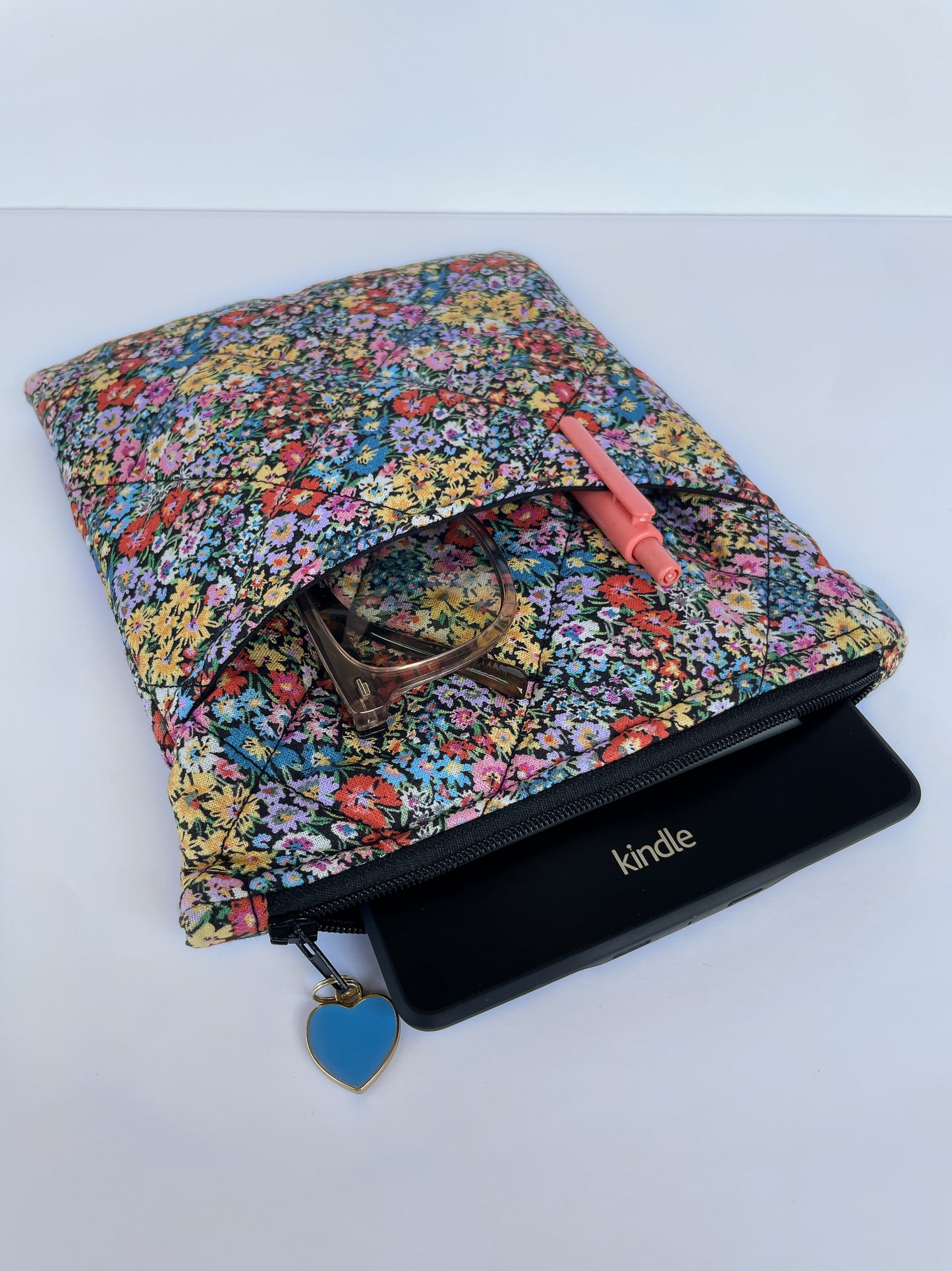 Blue Floral Kindle Case