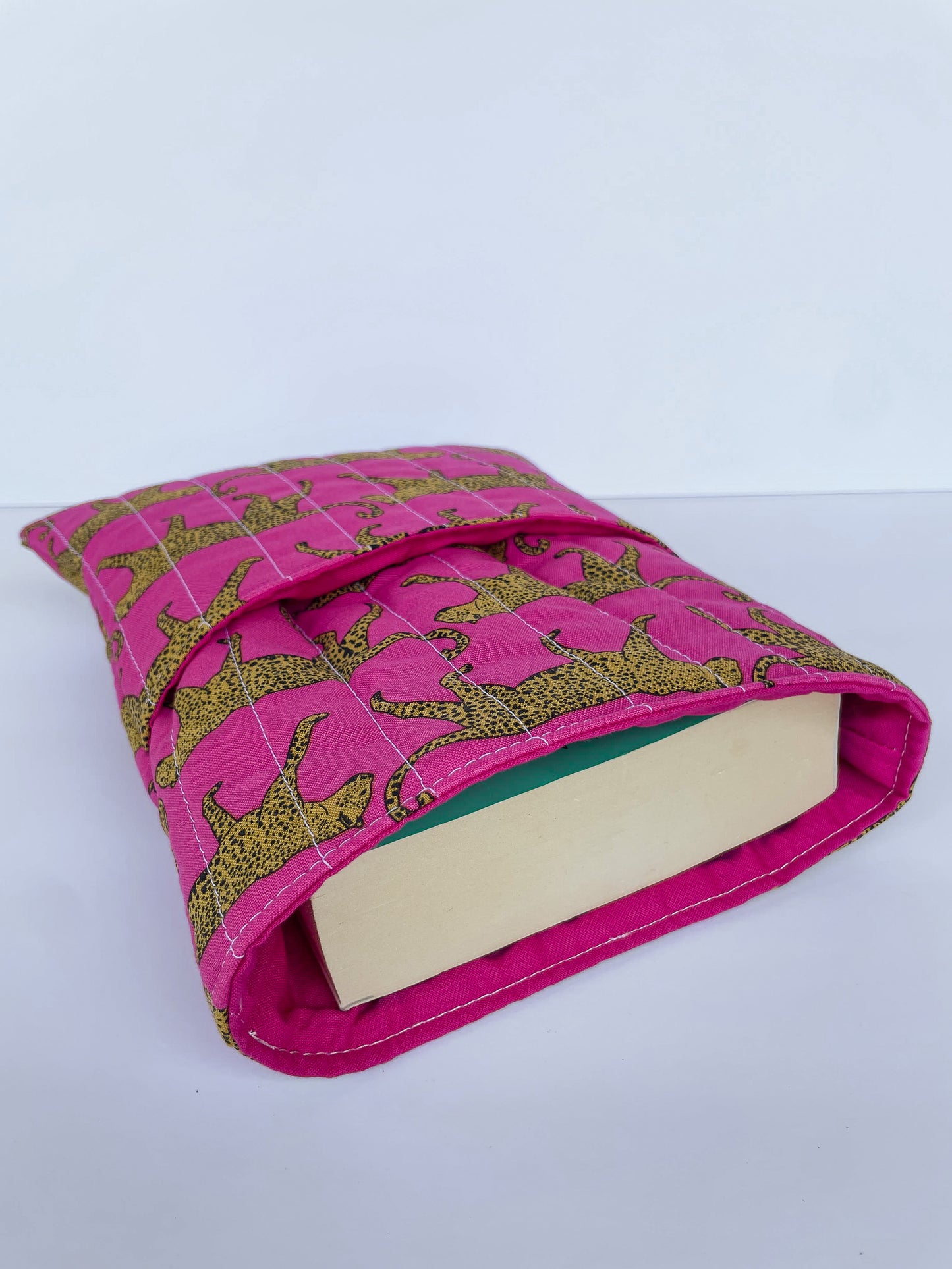 Pink Cheetah Book Sleeve Size Medium