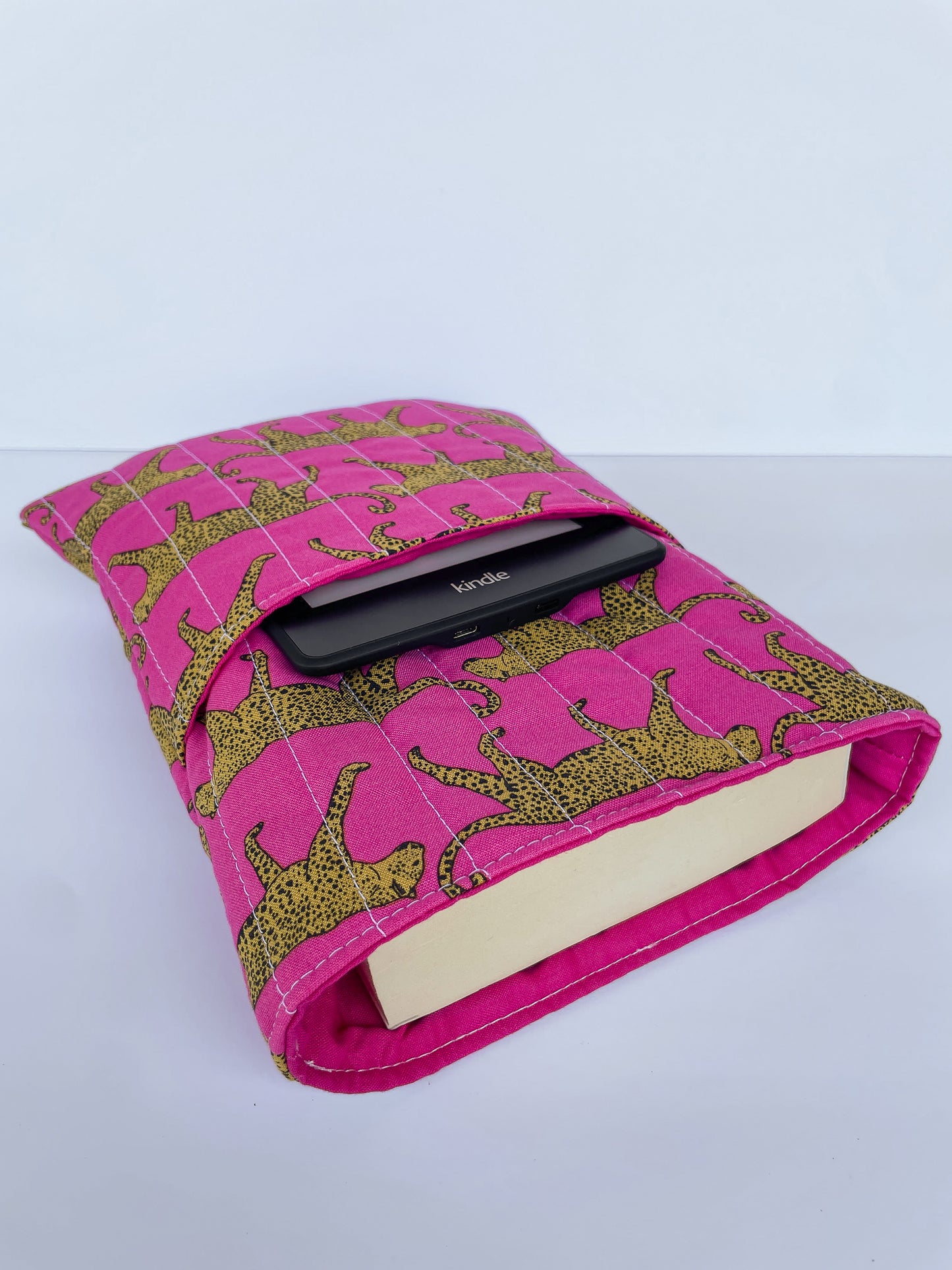 Pink Cheetah Book Sleeve Size Medium