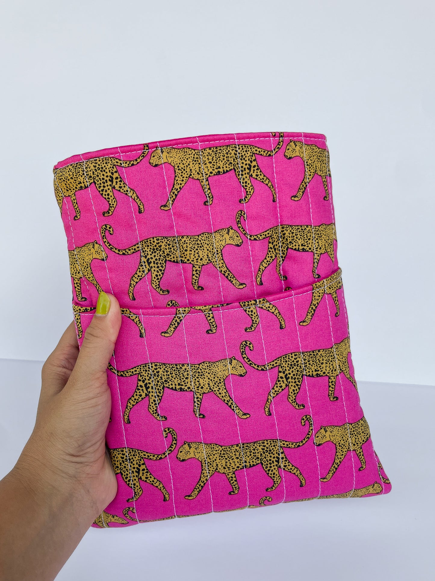 Pink Cheetah Book Sleeve Size Medium