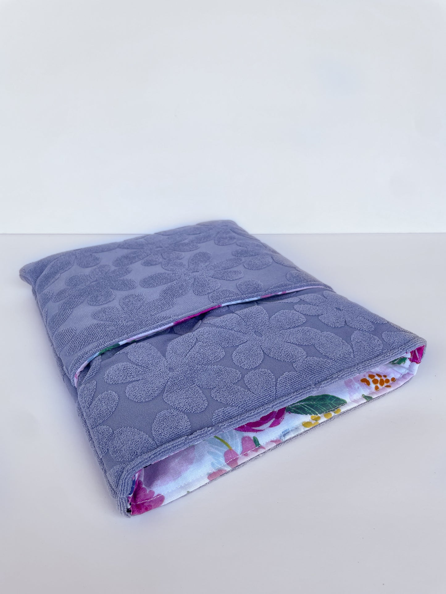 Purple Flower Book Sleeve Size Medium