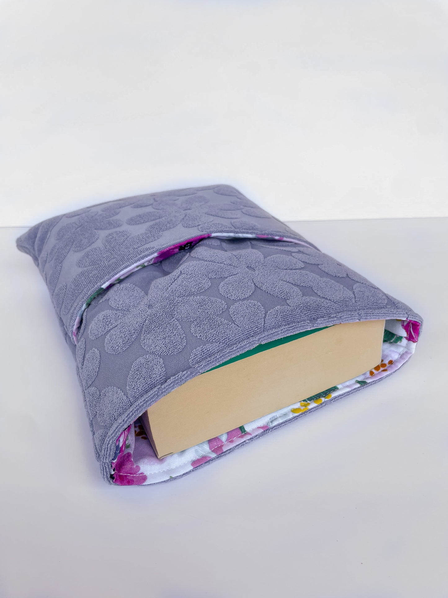 Purple Flower Book Sleeve Size Medium